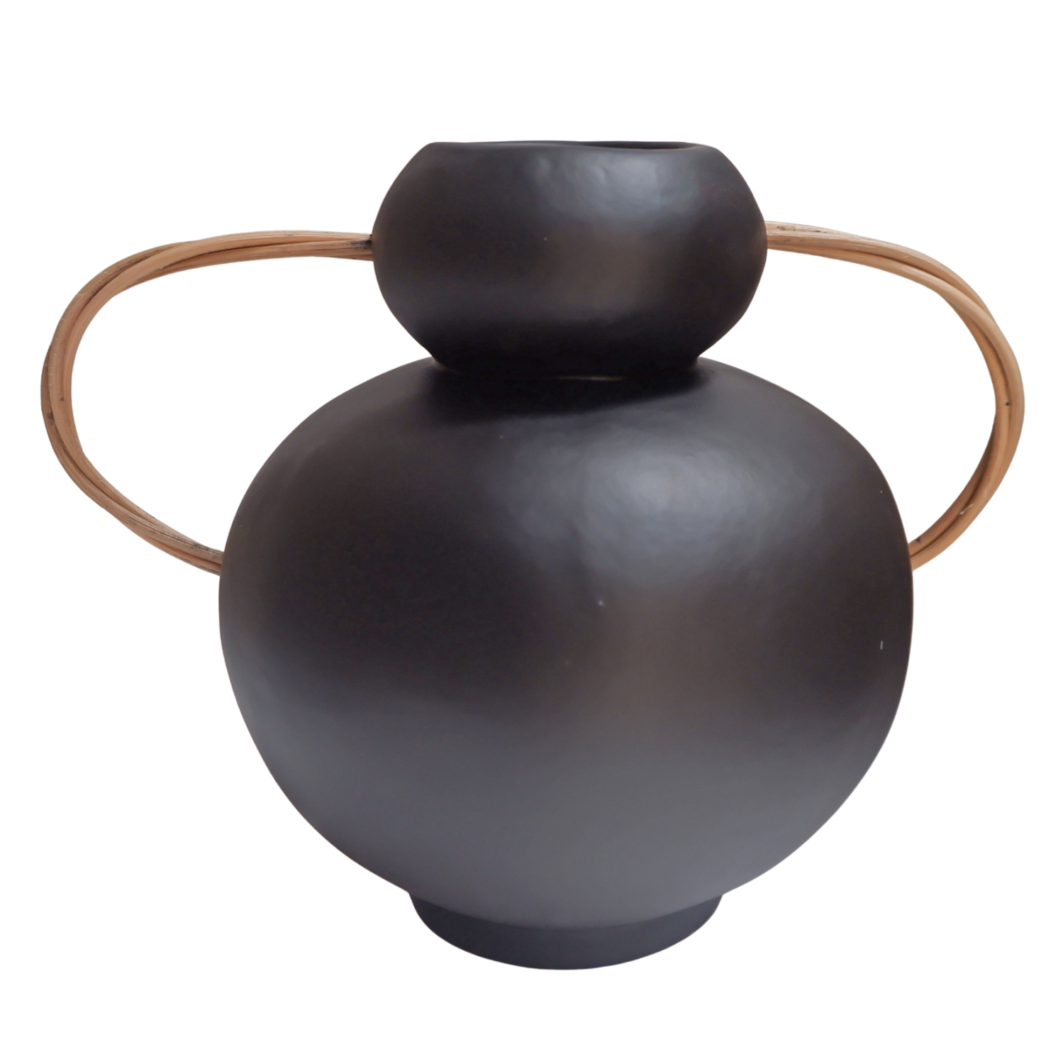 ΔΙΑΚΟΣΜΗΤΙΚΟ ΒΑΖΟ FB94688.01S ΤΕΡΑΚΟΤΑ ΜΑΥΡH--ΧΕΡΟΥΛΙΑ ΦΥΣΙΚΟ RATTAN 22.5x17x19Υεκ