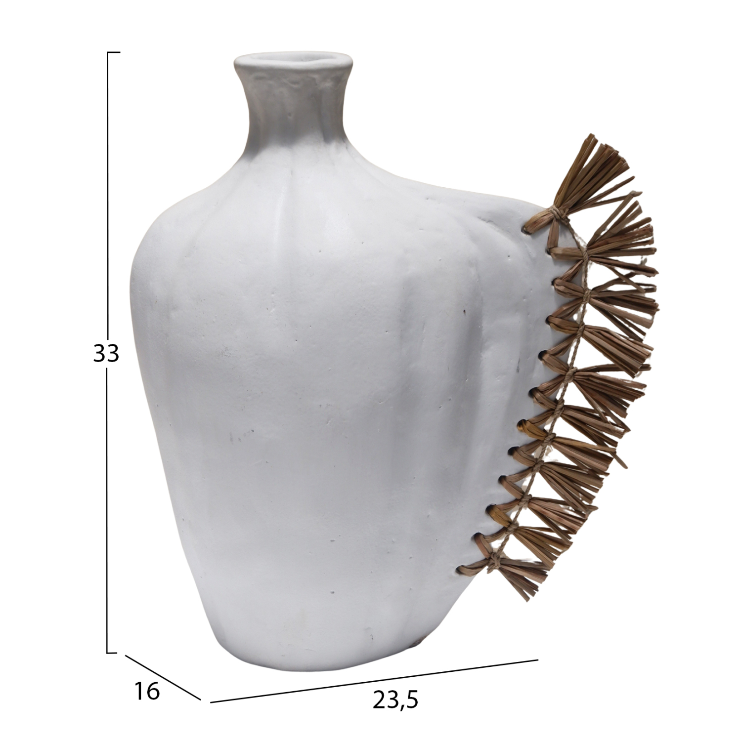 ΕΠΙΤΡΑΠΕΖΙΟ ΔΙΑΚΟΣΜΗΤΙΚΟ FB94689.02 ΛΕΥΚΗ ΤΕΡΑΚΟΤΑ & GRASS--23.5x16x33Υεκ. - Image 2