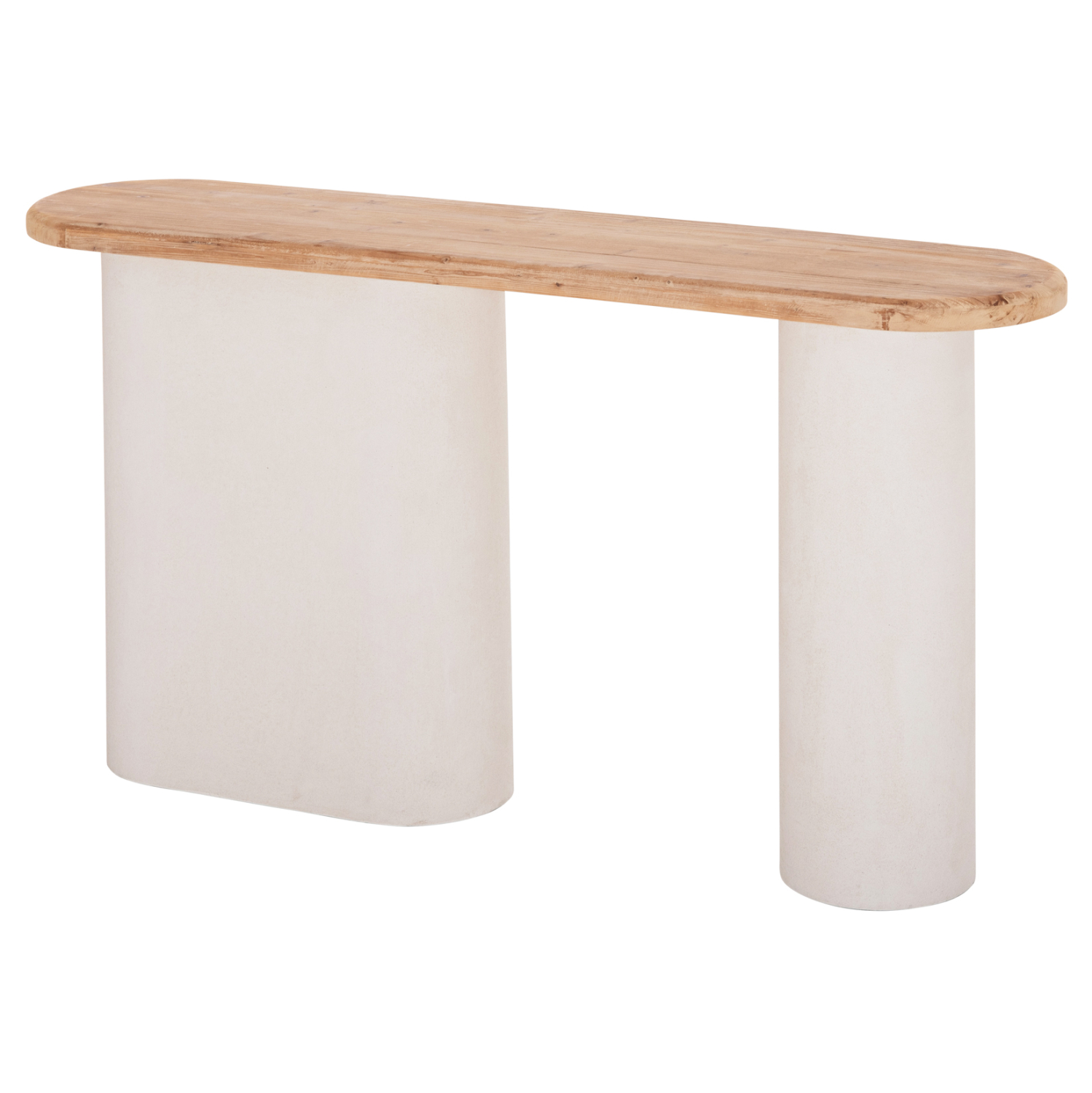 ΚΟΝΣΟΛΑ FB918338 ΤΟΠ ΞΥΛΟ ΕΛΑΤΟΥ-ΒΑΣΗ ΥΠΟΛΕΥΚΟ MDF 150x35x82Υεκ. - Image 4