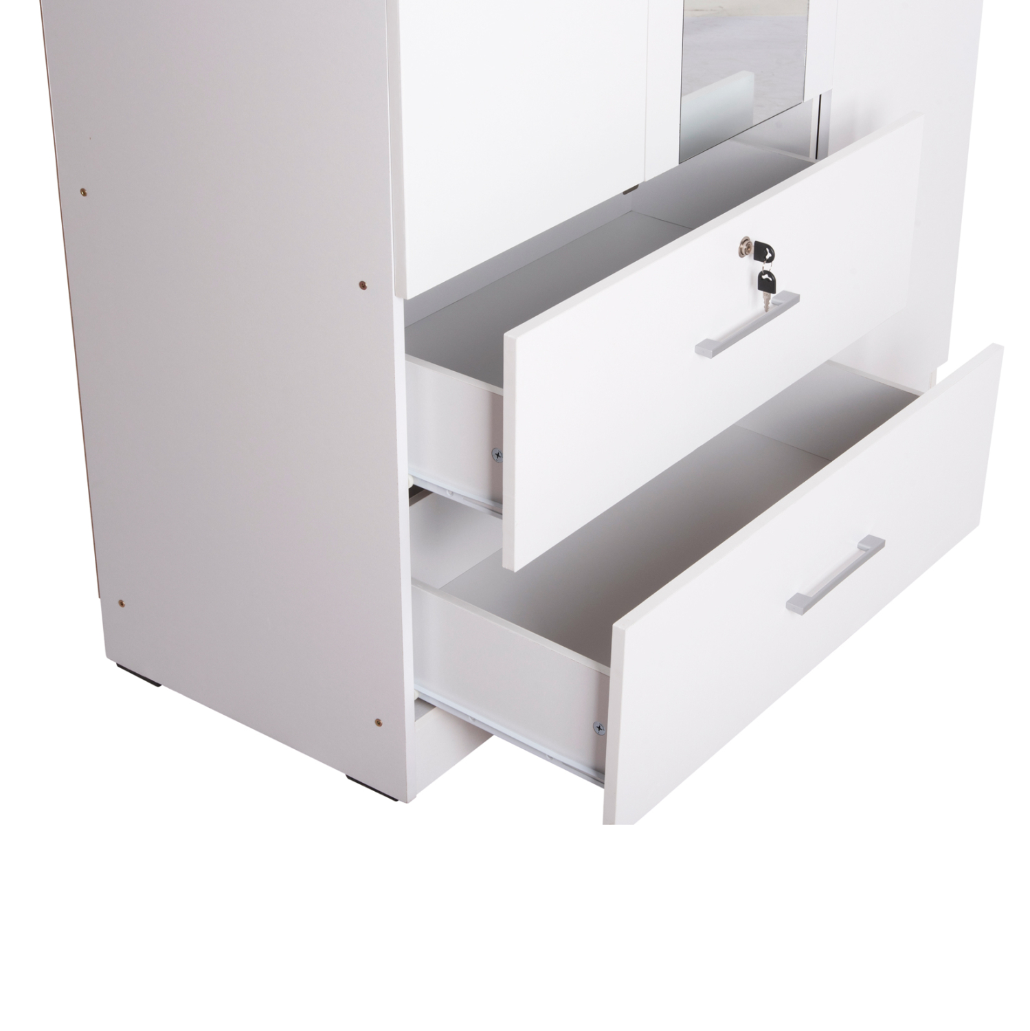 ΝΤΟΥΛΑΠΑ ΜΕ ΚΑΘΡΕΦΤΗ & ΣΥΡΤΑΡΙΑ FB92485.01 ΛΕΥΚΗ ΜΕΛΑΜΙΝΗ 119x48x183Υεκ - Image 7