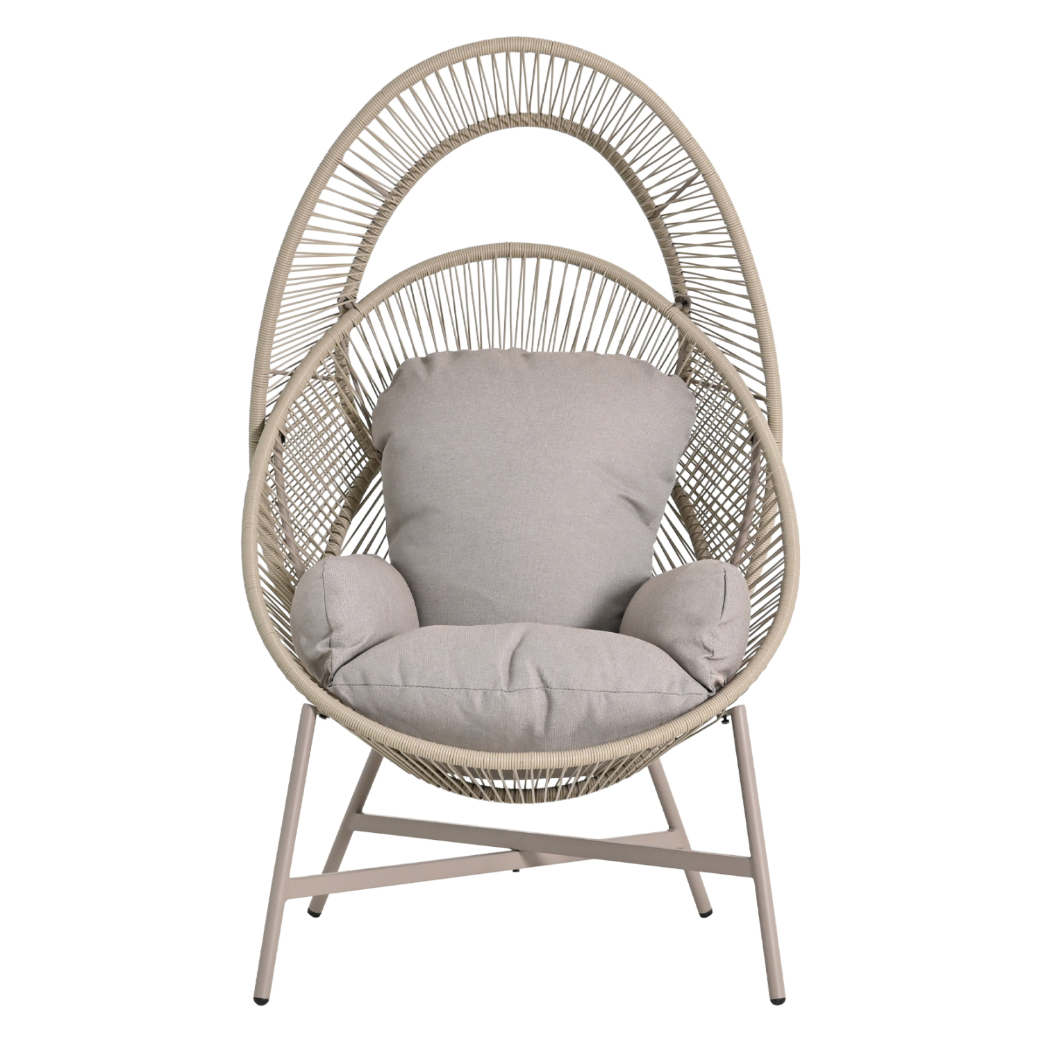 ΠΟΛΥΘΡΟΝΑ-ΦΩΛΙΑ FB96506.02 ΜΟΚΑ ΜΕΤΑΛΛΟ-P.E.RATTAN--ΓΚΡΙ ΜΑΞΙΛΑΡΙΑ 90x85x149Υεκ - Image 3