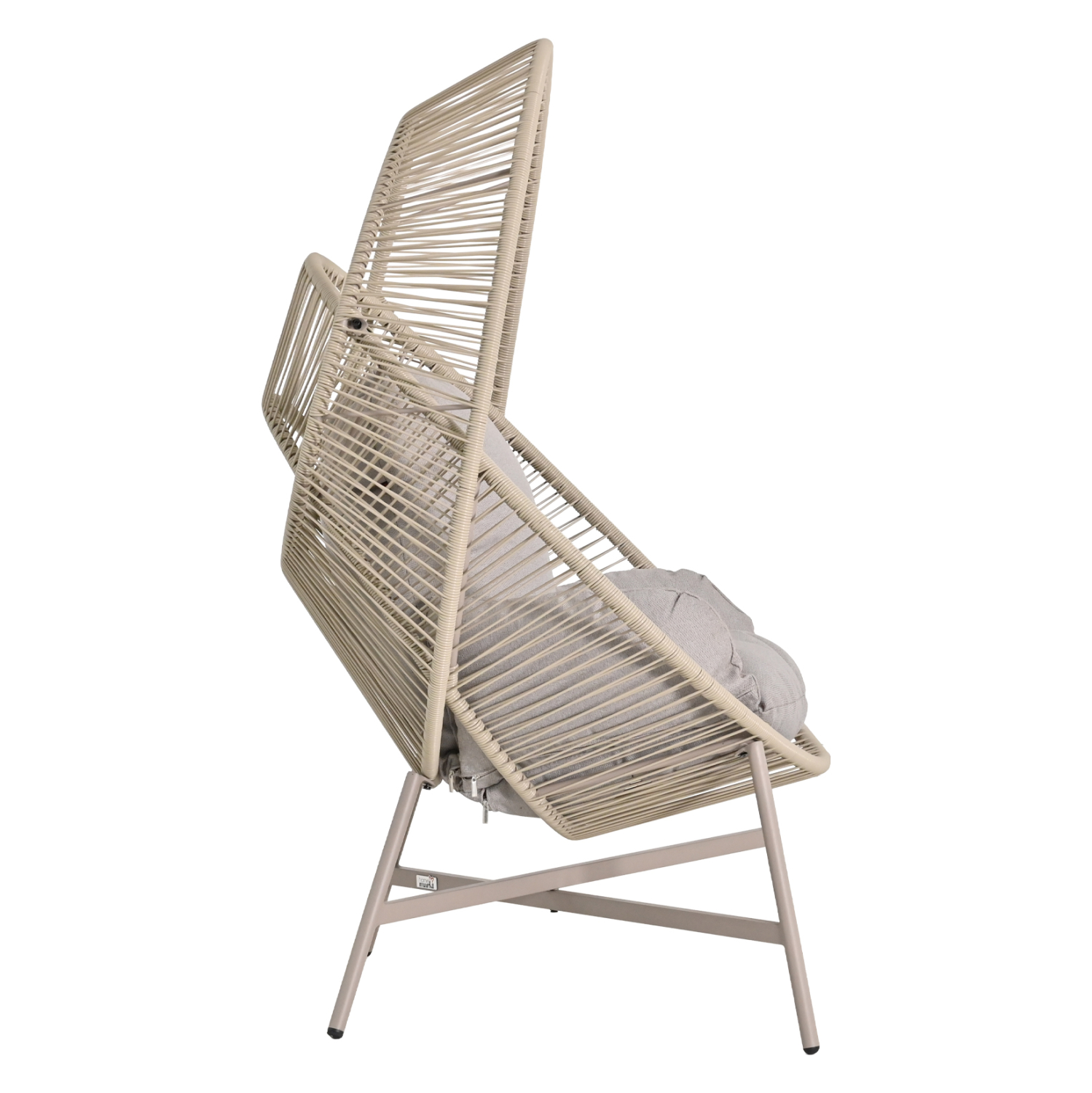 ΠΟΛΥΘΡΟΝΑ-ΦΩΛΙΑ FB96506.02 ΜΟΚΑ ΜΕΤΑΛΛΟ-P.E.RATTAN--ΓΚΡΙ ΜΑΞΙΛΑΡΙΑ 90x85x149Υεκ - Image 4