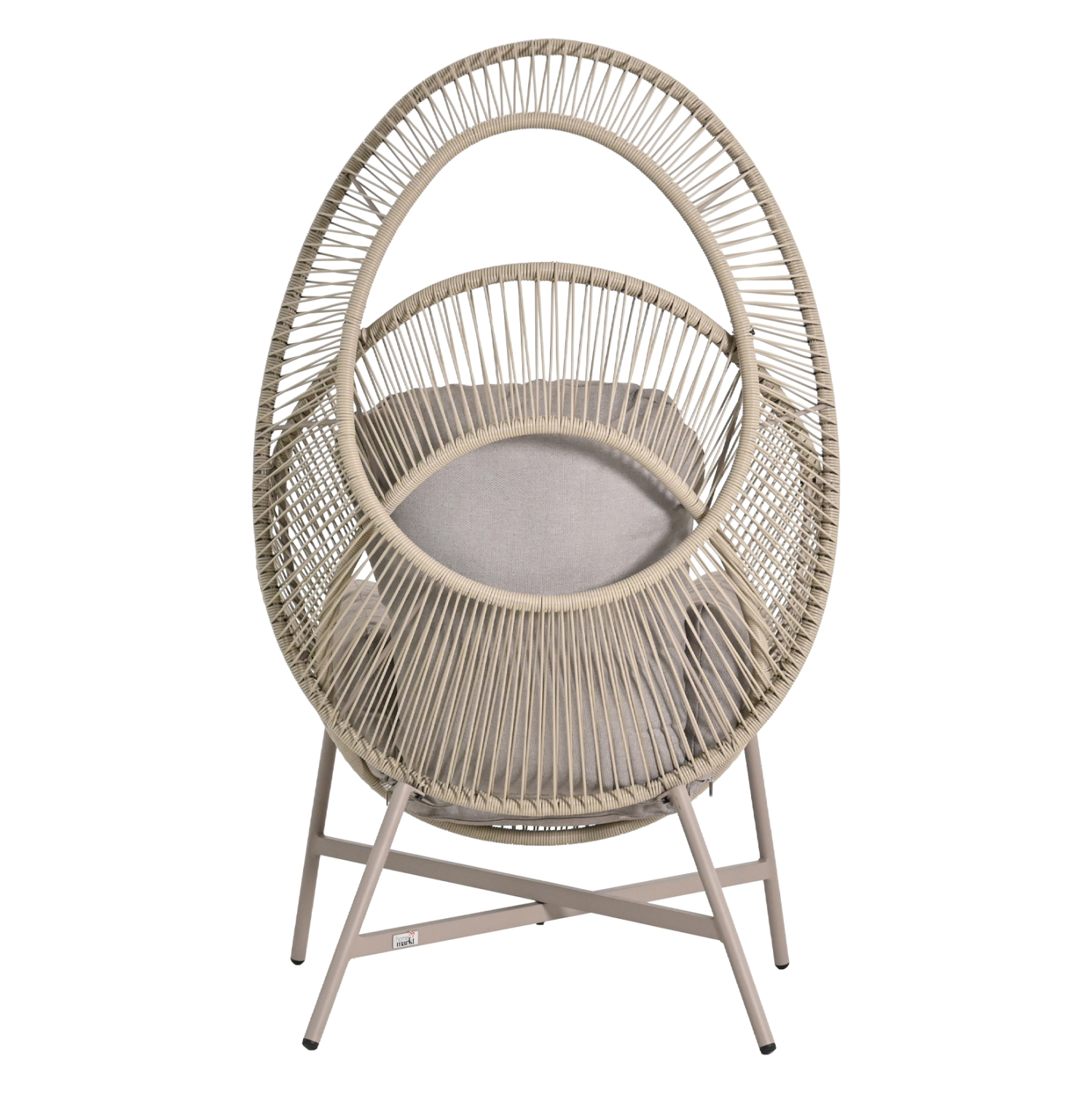 ΠΟΛΥΘΡΟΝΑ-ΦΩΛΙΑ FB96506.02 ΜΟΚΑ ΜΕΤΑΛΛΟ-P.E.RATTAN--ΓΚΡΙ ΜΑΞΙΛΑΡΙΑ 90x85x149Υεκ - Image 5