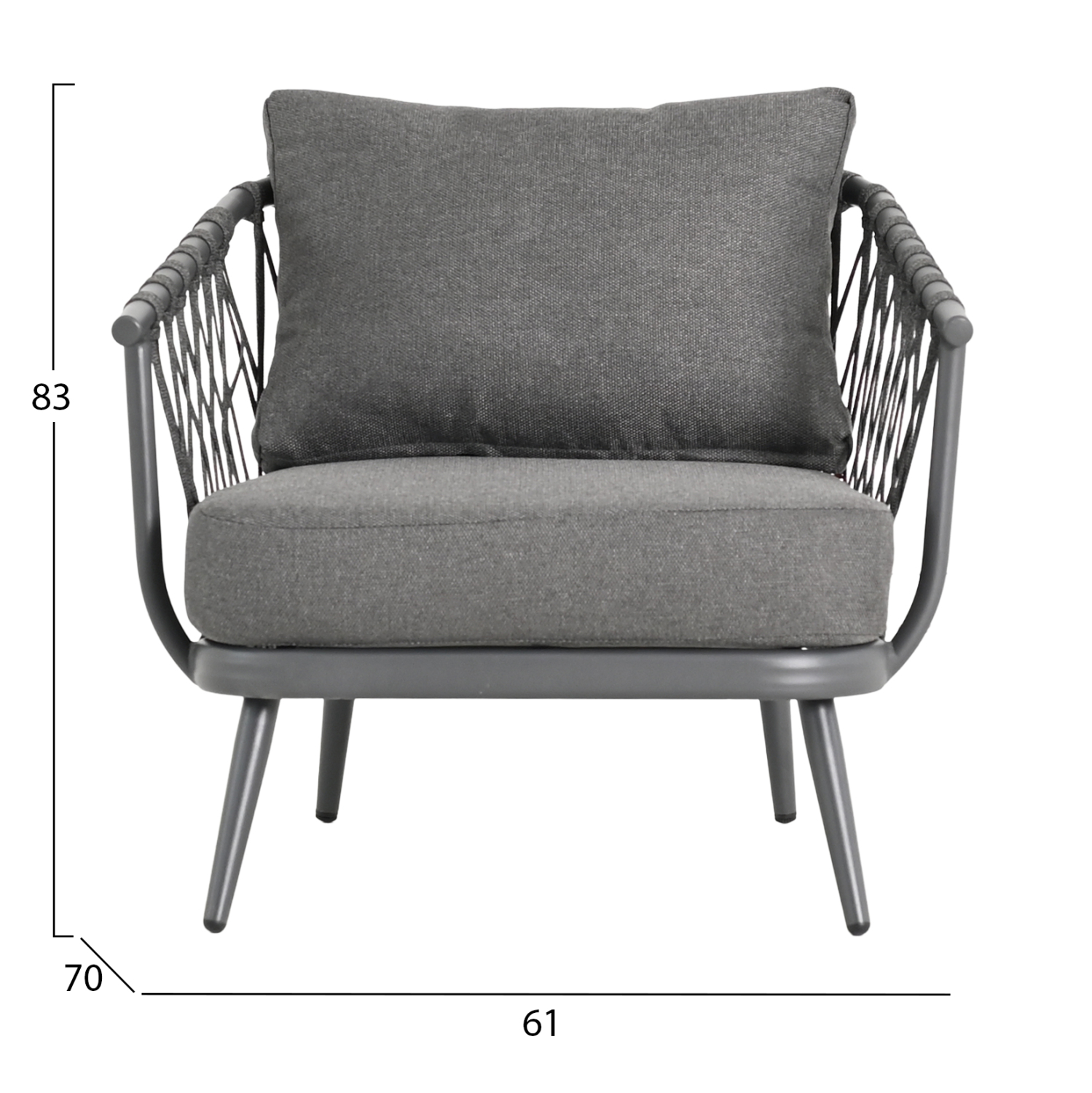 ΣΕΤ ΣΑΛΟΝΙ ΕΞ.ΧΩΡΟΥ 4 ΘΕΣΕΩΝ FB96505.01 ΑΛΟΥΜΙΝΙΟ-ΣΧΟΙΝΙ-ΜΑΞΙΛΑΡΙΑ ΣΕ ΓΚΡΙ - Image 3