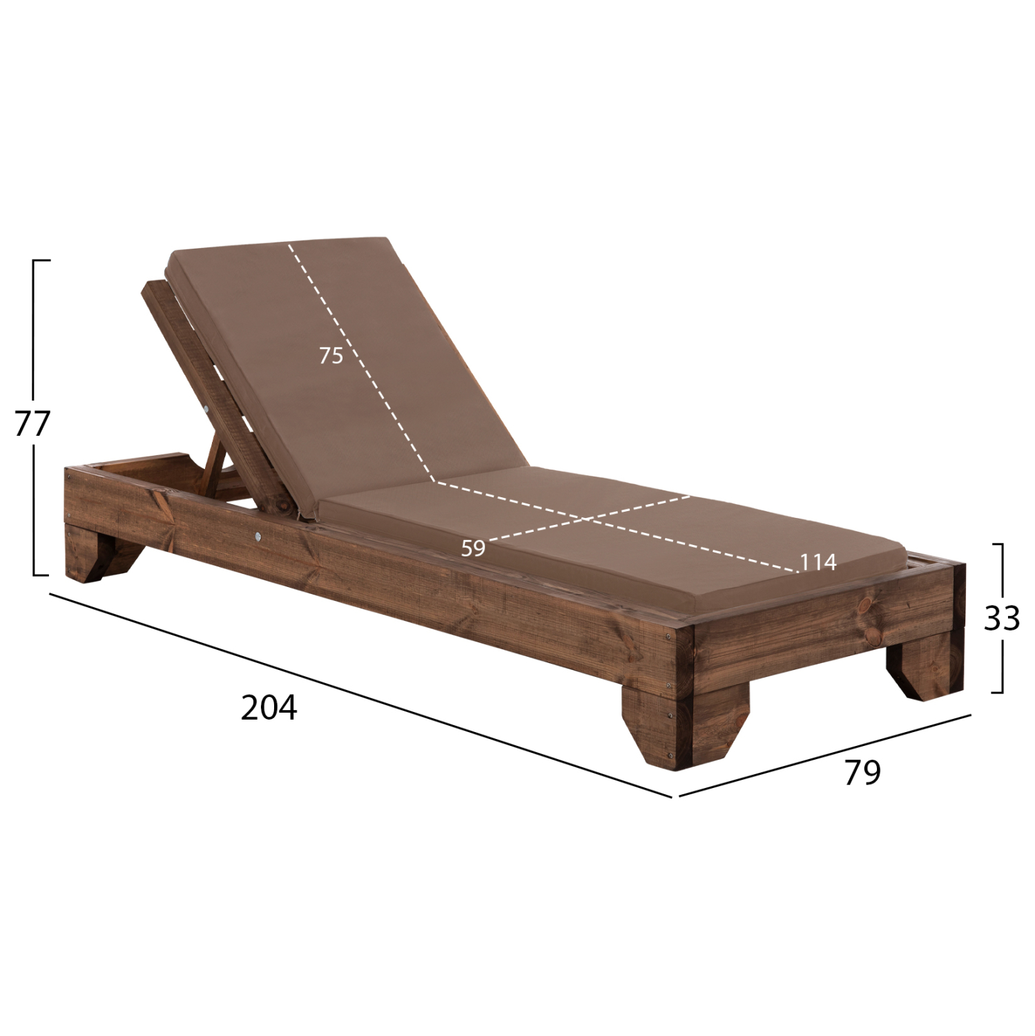 ΞΑΠΛΩΣΤΡΑ FB910771.04T ΞΥΛΟ ΠΕΥΚΟΥ ΚΑΡΥΔΙ--ΜΑΞΙΛΑΡΙ ΜΟΚΑ 79x204x77Υεκ - Image 2