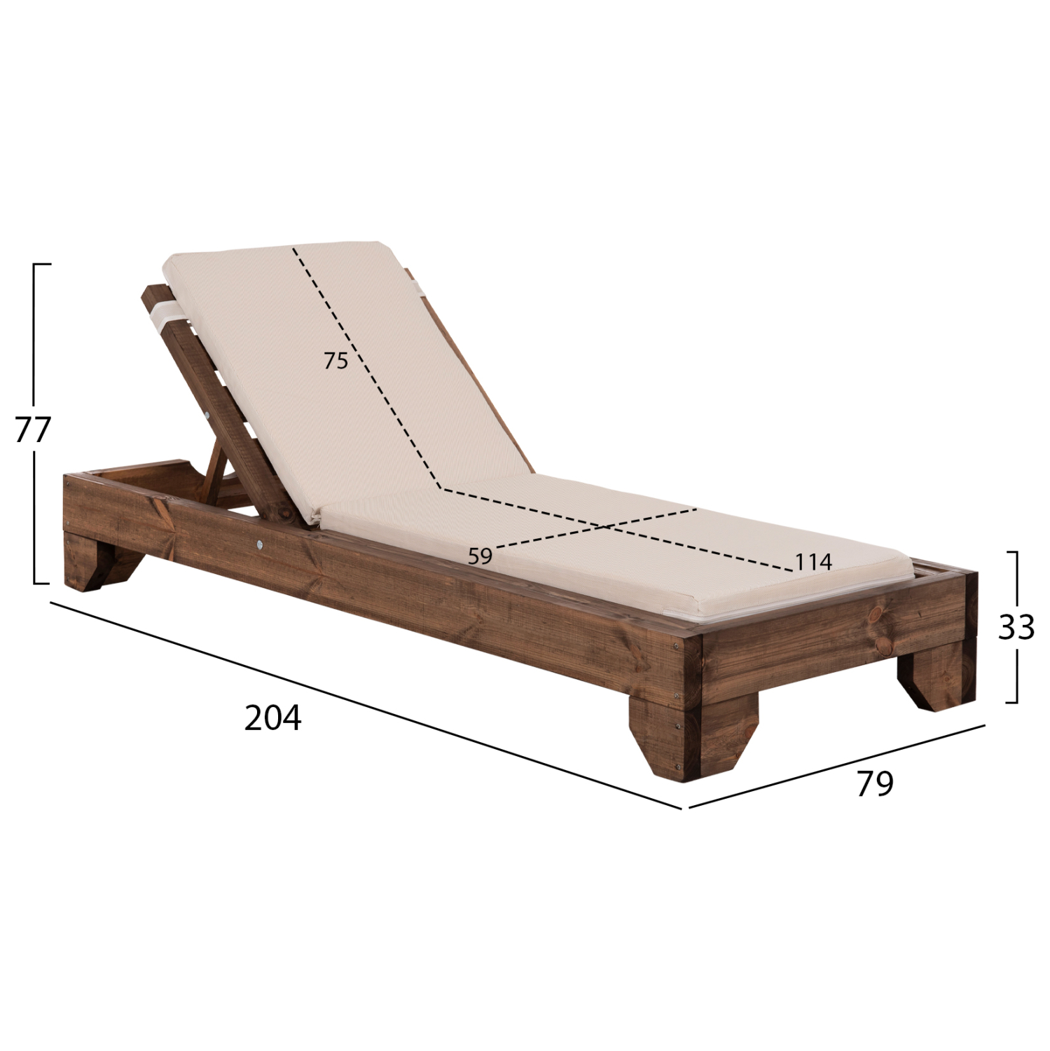 ΞΑΠΛΩΣΤΡΑ FB910771.60T ΞΥΛΟ ΠΕΥΚΟΥ ΚΑΡΥΔΙ--ΜΑΞΙΛΑΡΙ ΜΠΕΖ 79x204x77Υεκ - Image 2