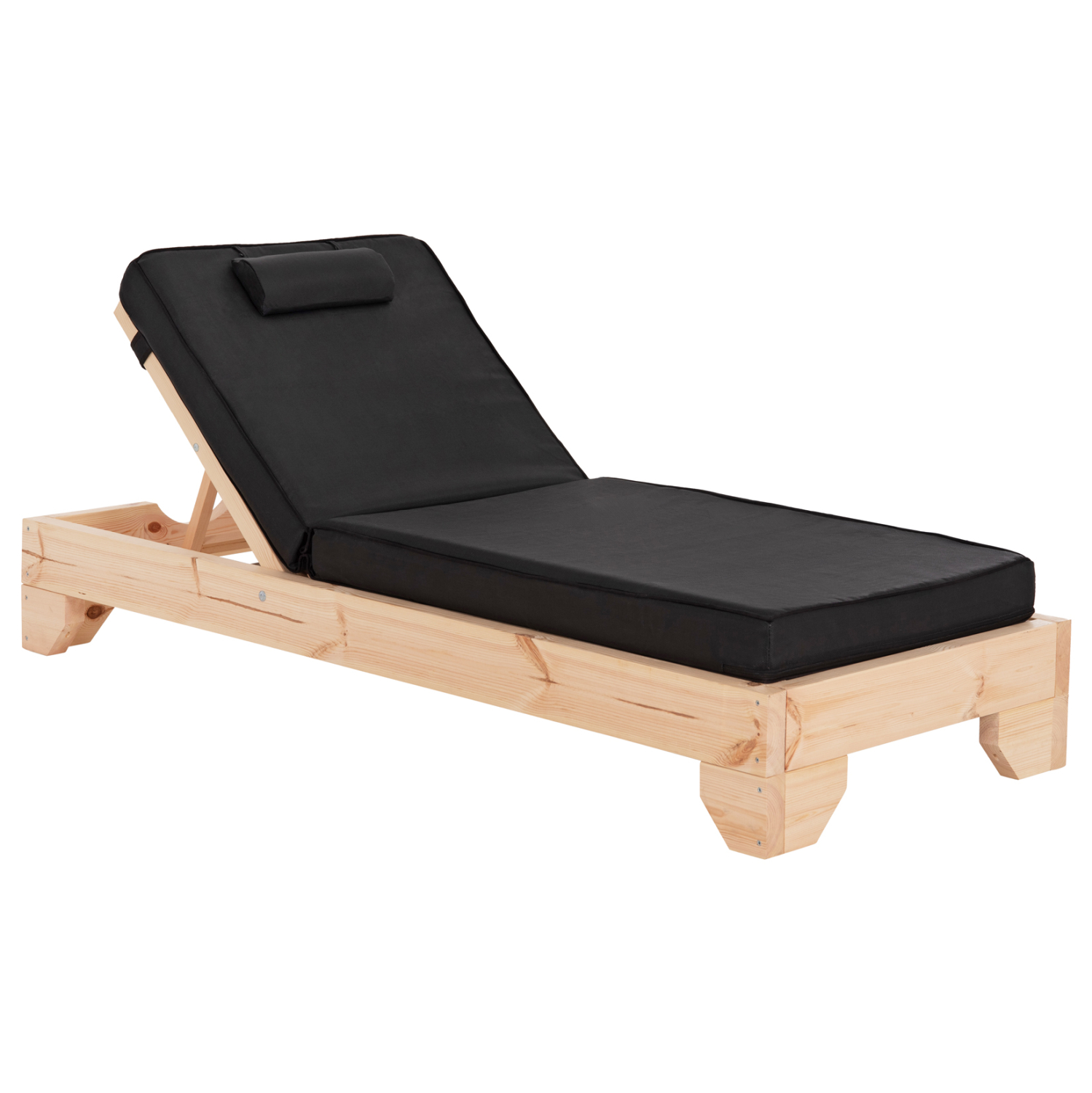 ΞΑΠΛΩΣΤΡΑ ΜΕ ΜΑΞΙΛΑΡI FB910794.05T ΞΥΛΟ ΠΕΥΚΟΥ--TEXTILENE ΜΑΥΡΟ 79x204x80Υεκ