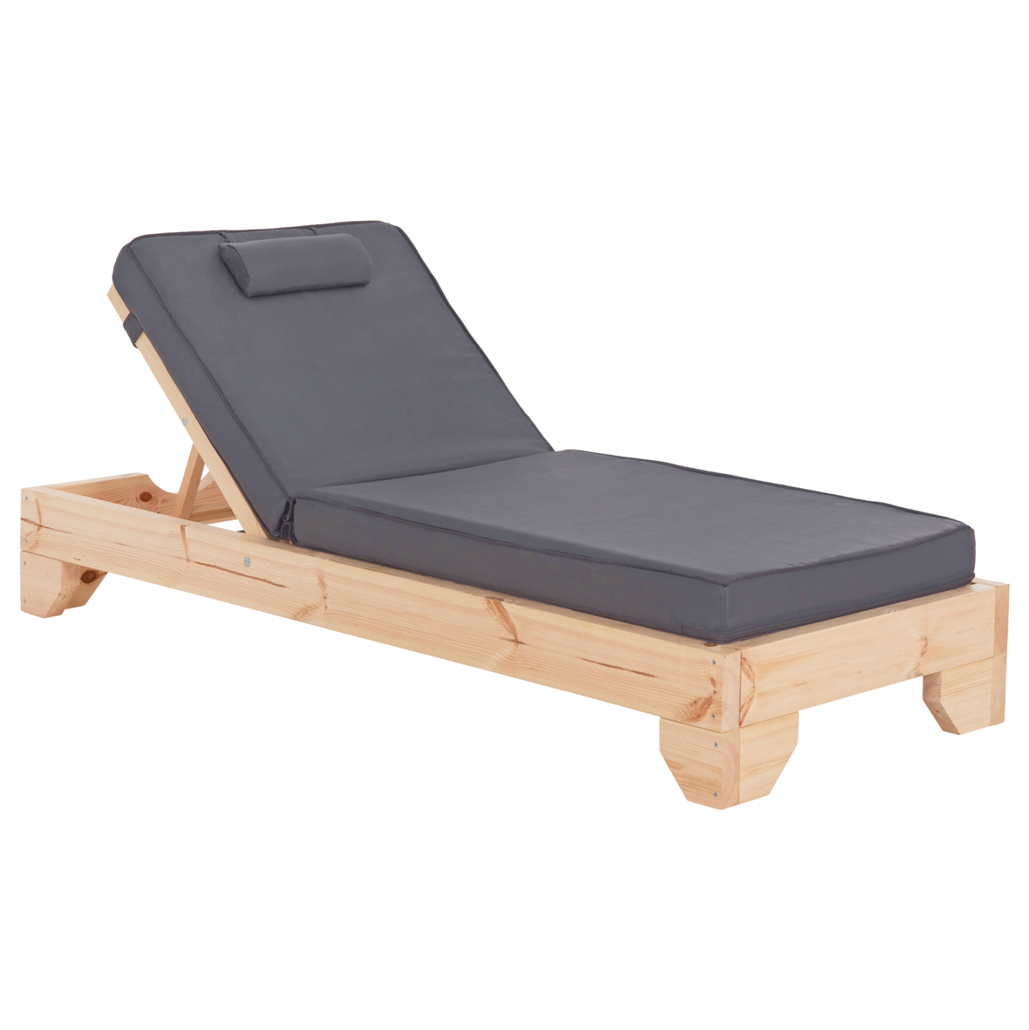 ΞΑΠΛΩΣΤΡΑ ΜΕ ΜΑΞΙΛΑΡΙ FB910796.30T ΞΥΛΟ ΠΕΥΚΟΥ--TEXTILENE ΓΚΡΙ 79x204x80Υεκ