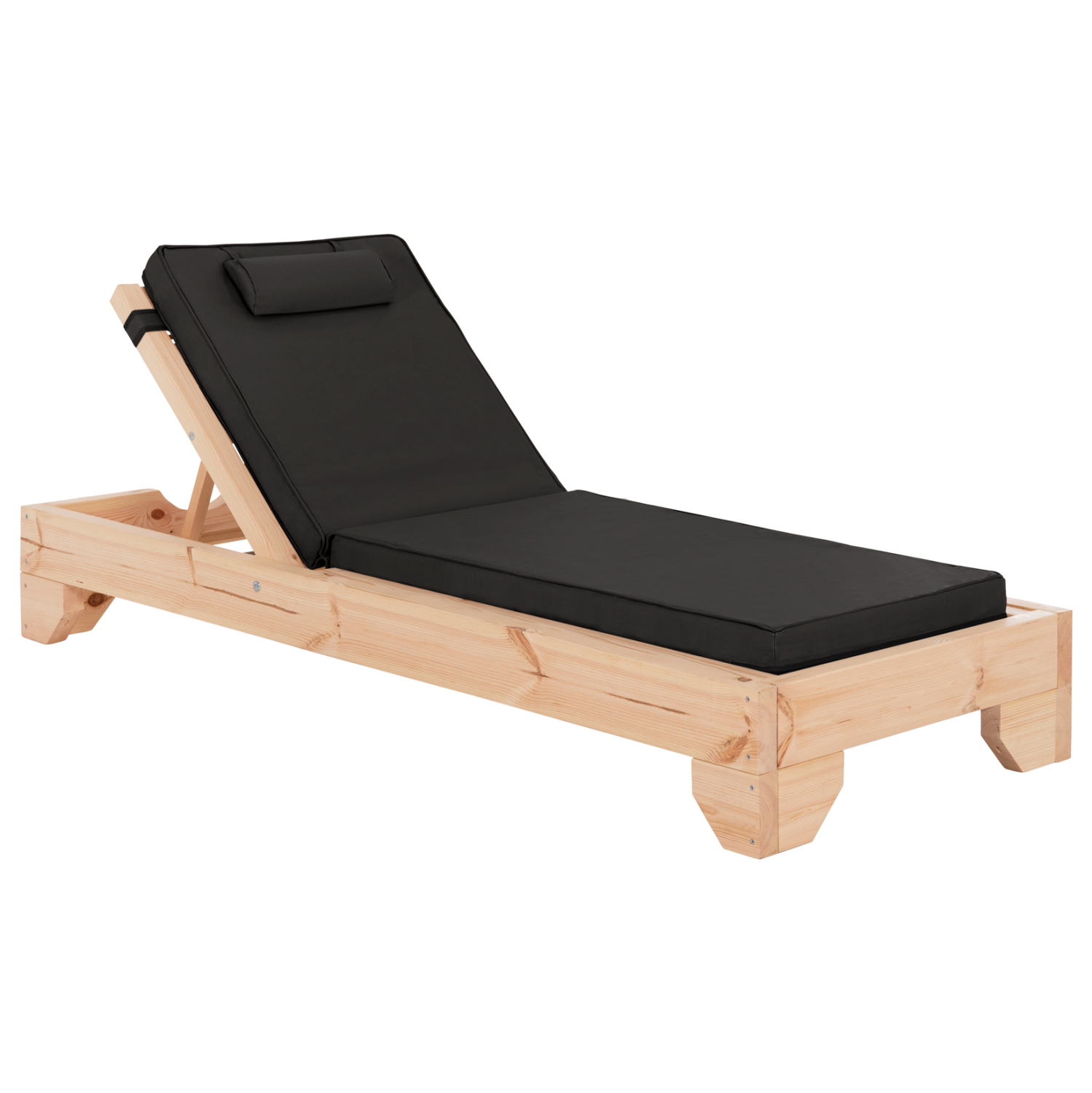 ΞΑΠΛΩΣΤΡΑ ΜΕ ΜΑΞΙΛΑΡΙ FB910790.05T ΞΥΛΟ ΠΕΥΚΟΥ--TEXTILENE ΣΕ ΜΑΥΡΟ 79x204x77Υεκ