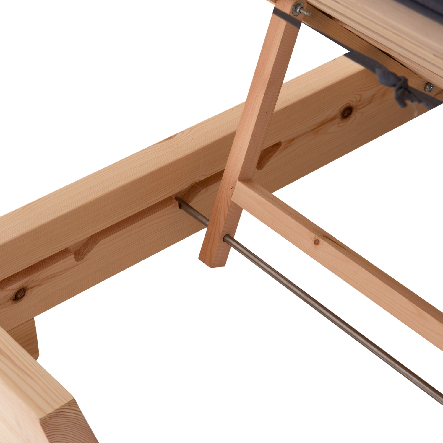 ΞΑΠΛΩΣΤΡΑ ΜΕ ΜΑΞΙΛΑΡΙ FB910792.30T ΞΥΛΟ ΠΕΥΚΟΥ--TEXTILENE ΣΕ ΓΚΡΙ 79x204x77Υεκ - Image 8