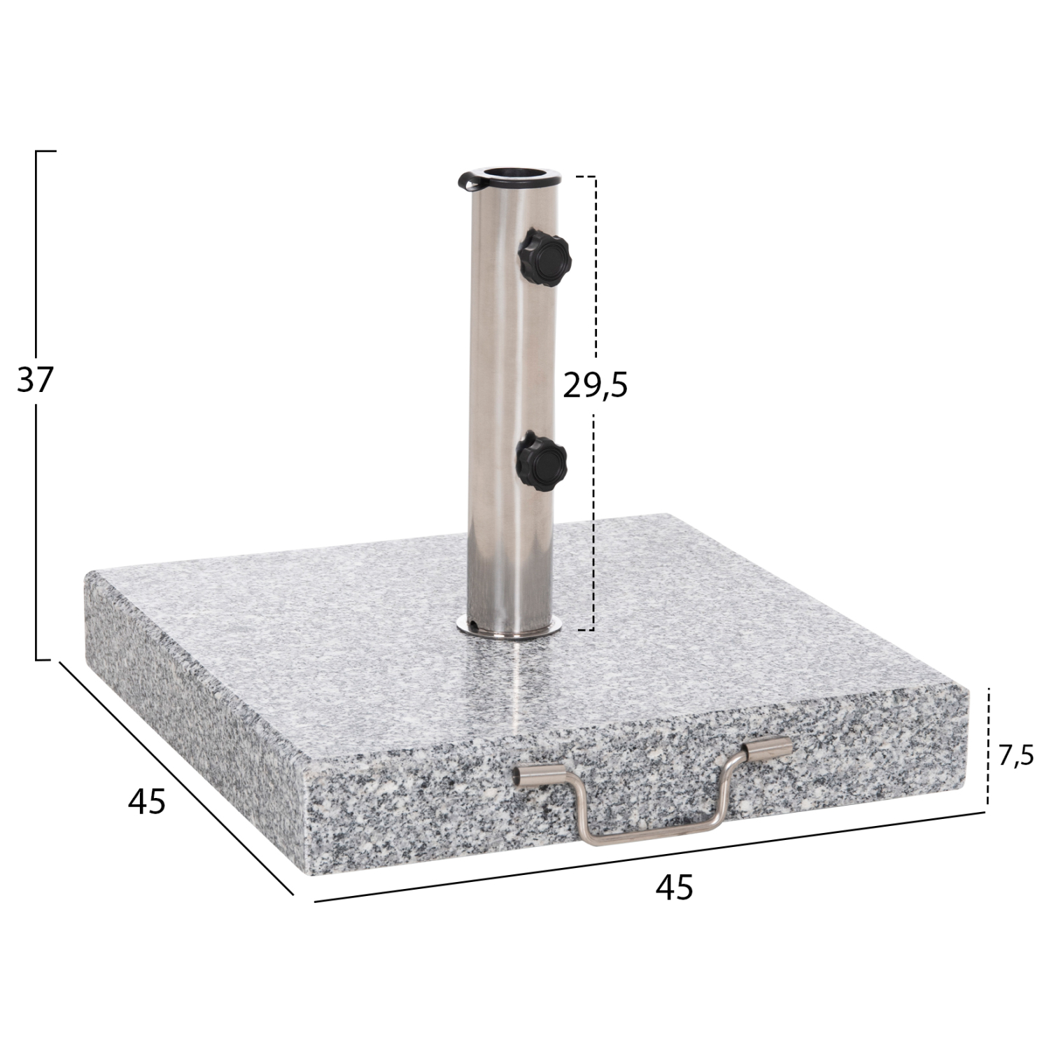 ΒΑΣΗ ΟΜΠΡΕΛΑΣ ΓΡΑΝΙΤΗ 40KG ΜΕ ΧΕΡΟΥΛΙ & ΡΟΔΕΣ FB96564--ΣΩΛΗΝΑΣ ΔΙΑΜΕΤΡΟΥ Φ48 - Image 2