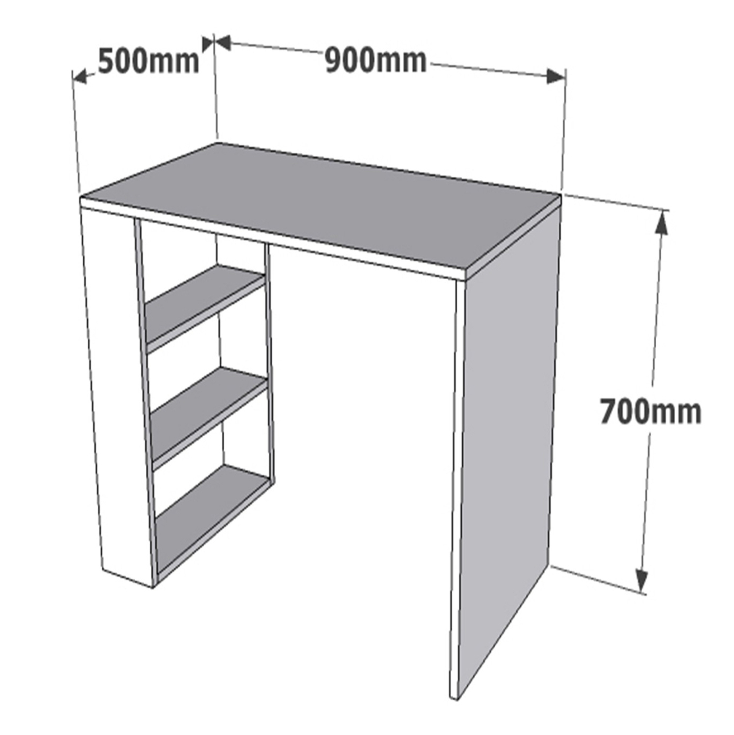 ΓΡΑΦΕΙΟ ΥΠΟΛΟΓΙΣΤΗ ΜΕΛΑΜΙΝΗΣ ΛΕΥΚΟ FB98884.01 90Χ50Χ70Υεκ. - Image 3