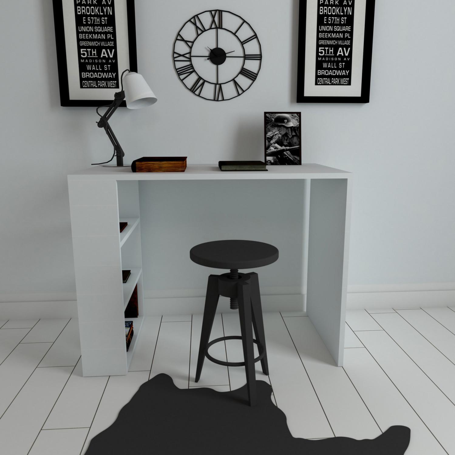 ΓΡΑΦΕΙΟ ΥΠΟΛΟΓΙΣΤΗ ΜΕΛΑΜΙΝΗΣ ΛΕΥΚΟ FB98884.01 90Χ50Χ70Υεκ. - Image 4