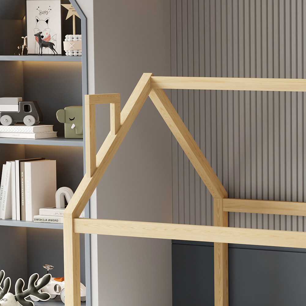 ΚΡΕΒΑΤΙ ΠΑΙΔΙΚΟ ΜΕ ΚΑΓΚΕΛΟ FB9706.01 τ.MONTESSORI ΞΥΛΟ ΠΕΥΚΟ ΦΥΣΙΚΟ-190x90εκ - Image 6