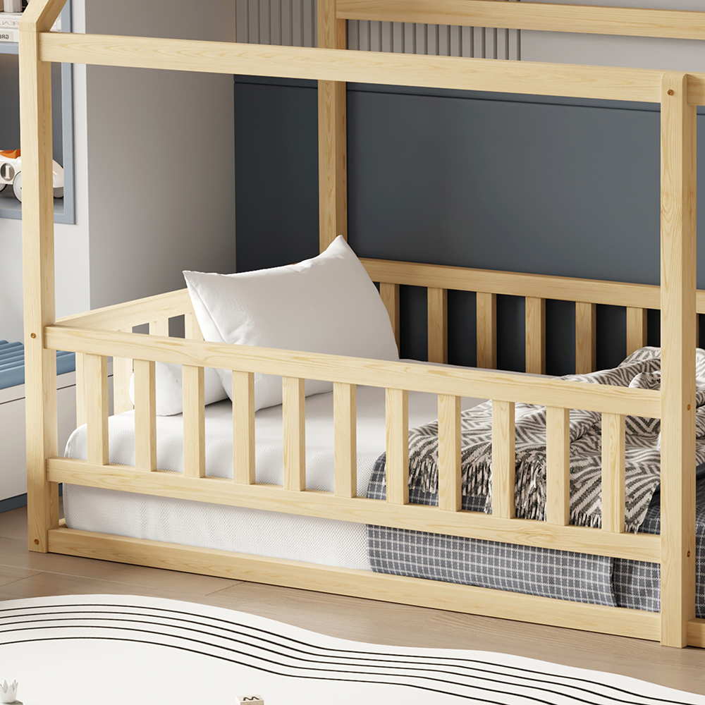 ΚΡΕΒΑΤΙ ΠΑΙΔΙΚΟ ΜΕ ΚΑΓΚΕΛΟ FB9706.01 τ.MONTESSORI ΞΥΛΟ ΠΕΥΚΟ ΦΥΣΙΚΟ-190x90εκ - Image 7