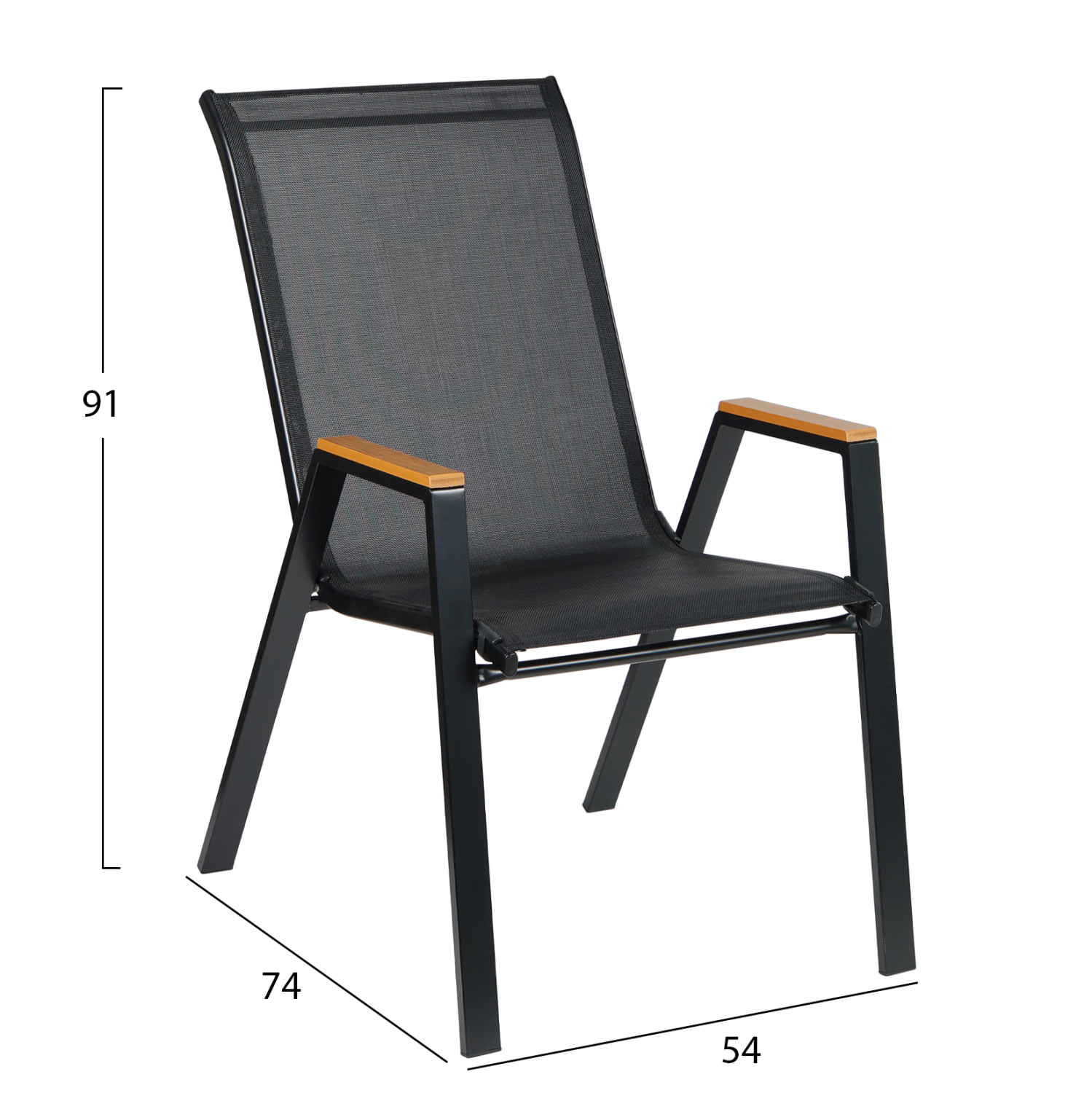 ΠΟΛΥΘΡΟΝΑ ΕΞ.ΧΩΡΟΥ FB96429.03 ΜΕΤΑΛΛΙΚΗ ΜΑΥΡΗ--TEXTILENE ΜΑΥΡΟ 54x74x91Υεκ - Image 2