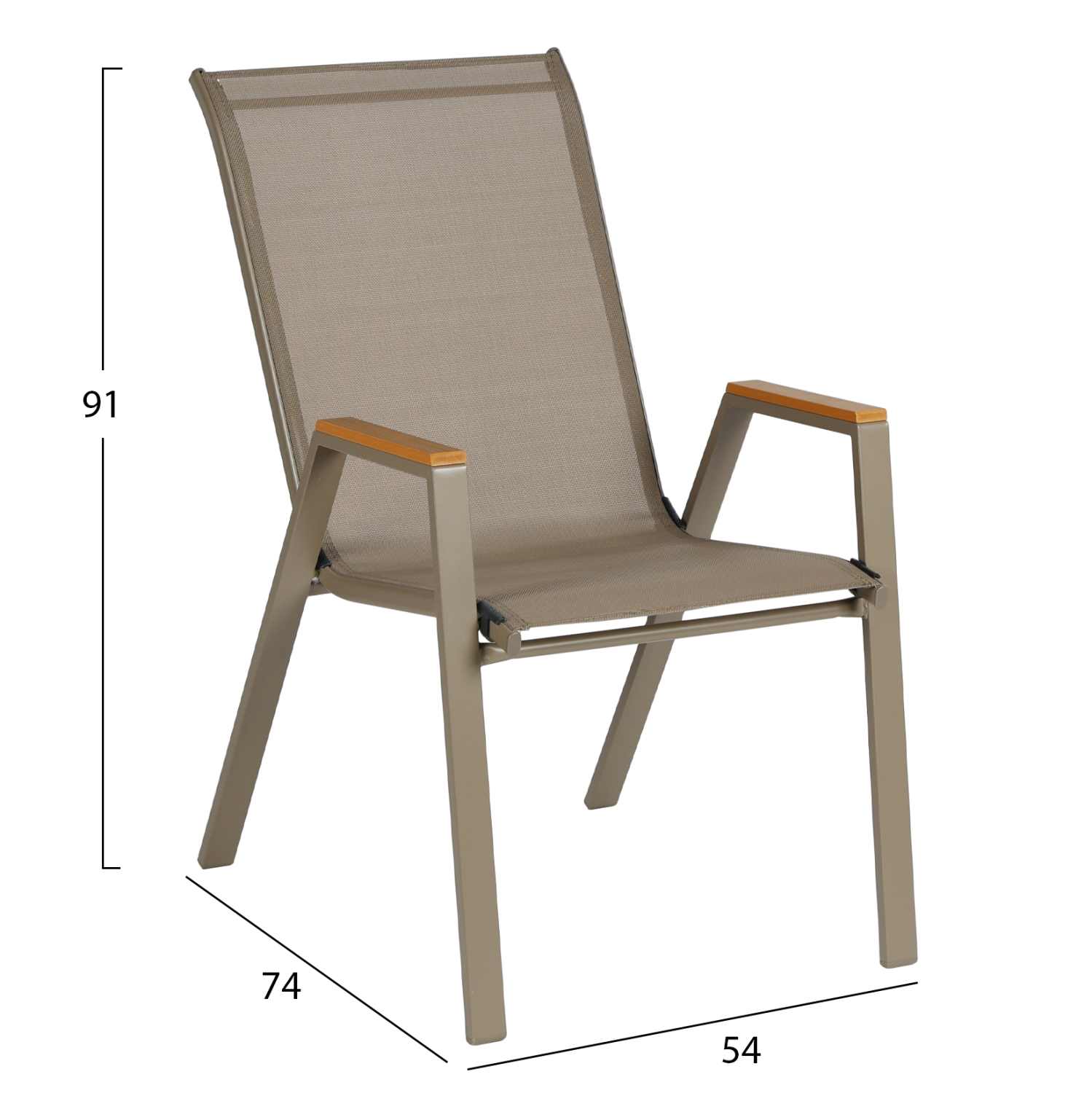 ΠΟΛΥΘΡΟΝΑ ΕΞ.ΧΩΡΟΥ FB96429.04 ΜΕΤΑΛΛΙΚΗ ΣΑΜΠΑΝΙ--TEXTILENE ΣΑΜΠΑΝΙ 54x74x91Υεκ - Image 2