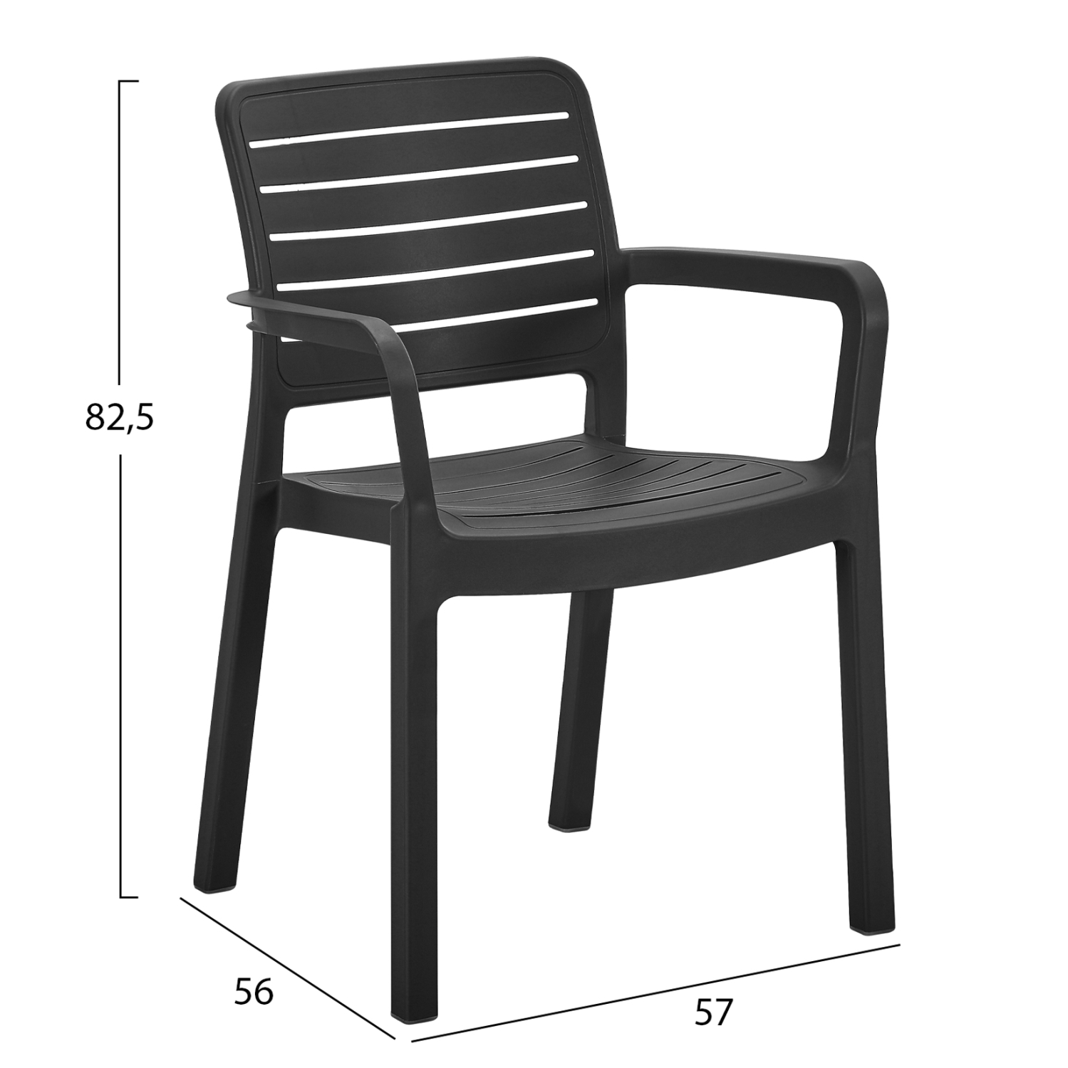 ΠΟΛΥΘΡΟΝΑ ΕΞΩΤ.ΧΩΡΟΥ FB96369.02 ΜΑΥΡΟ ΠΟΛΥΠΡΟΠΥΛΕΝΙΟ 57x56x82.5Yεκ. - Image 2