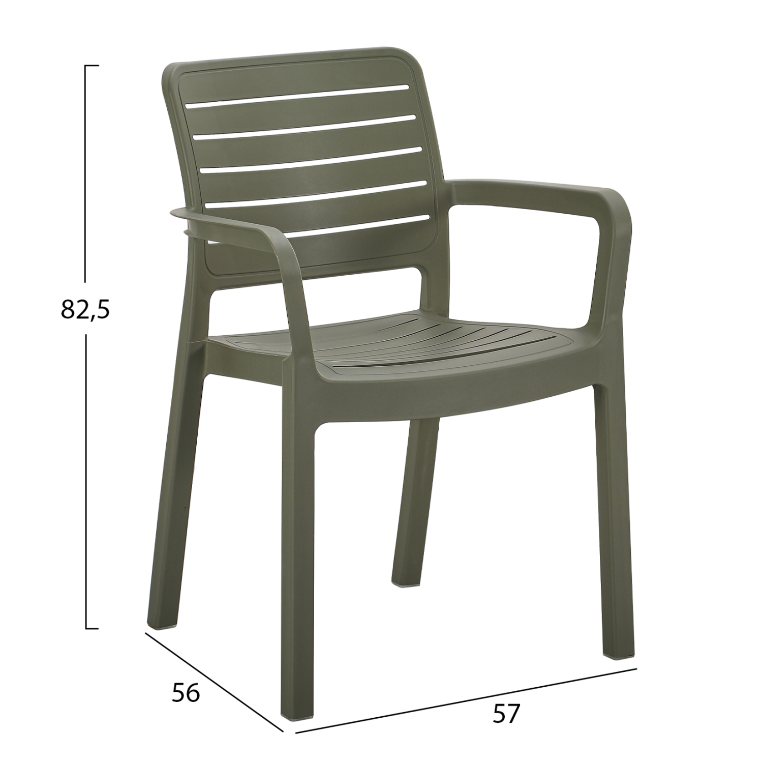 ΠΟΛΥΘΡΟΝΑ ΕΞΩΤ.ΧΩΡΟΥ FB96369.05 DARK OLIVE ΠΟΛΥΠΡΟΠΥΛΕΝΙΟ 57x56x82.5Yεκ. - Image 2