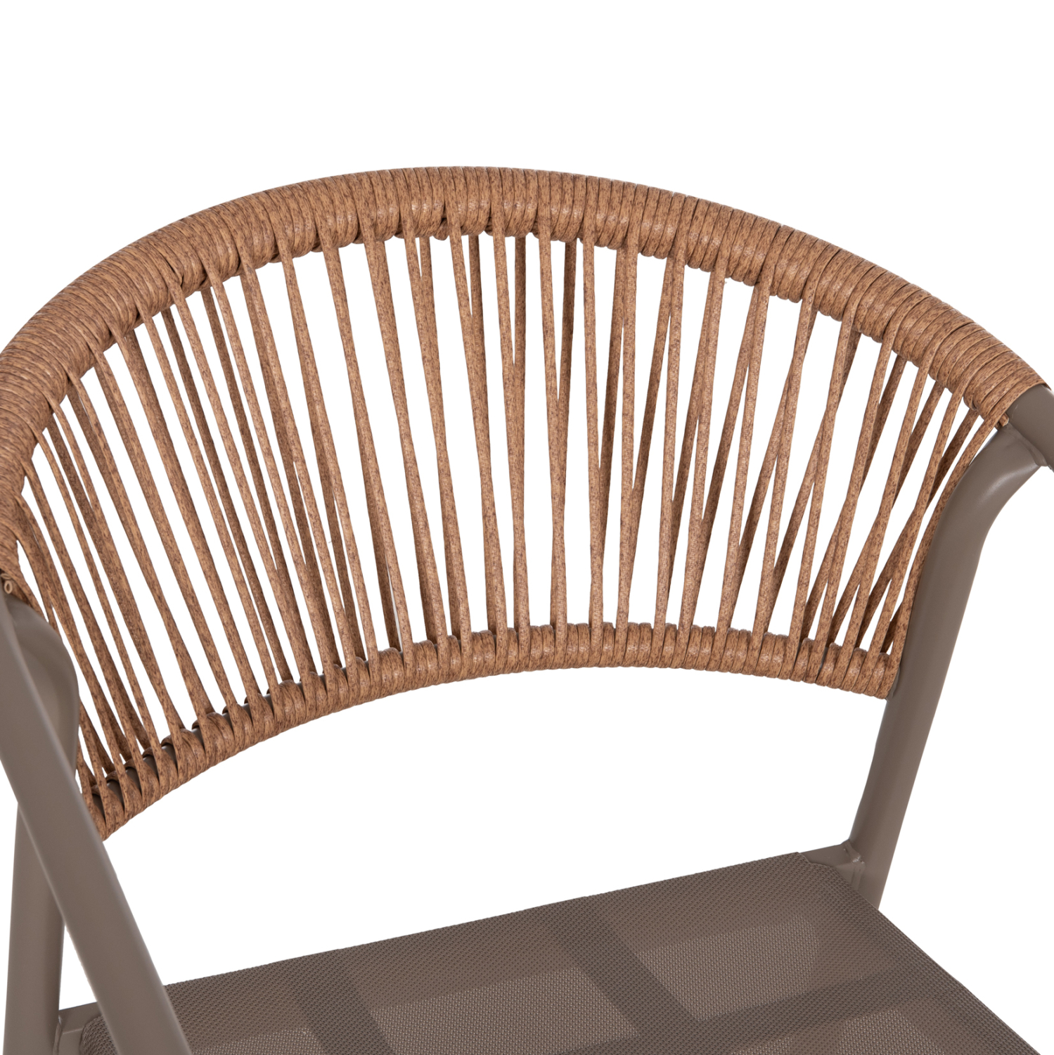 ΠΟΛΥΘΡΟΝΑ FB96430.04 ΣΑΜΠΑΝΙ ΜΕΤΑΛΛΟ & TEXTILENE--ΜΠΕΖ P.E.RATTAN 53x58x75Υεκ - Image 7