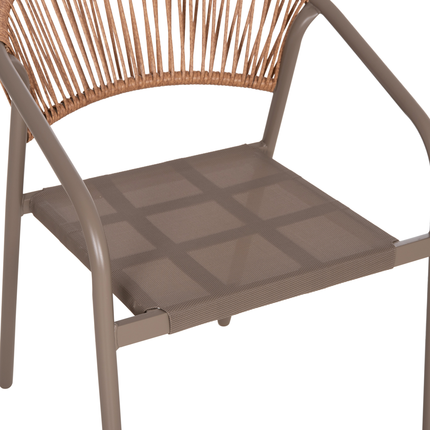 ΠΟΛΥΘΡΟΝΑ FB96430.04 ΣΑΜΠΑΝΙ ΜΕΤΑΛΛΟ & TEXTILENE--ΜΠΕΖ P.E.RATTAN 53x58x75Υεκ - Image 8