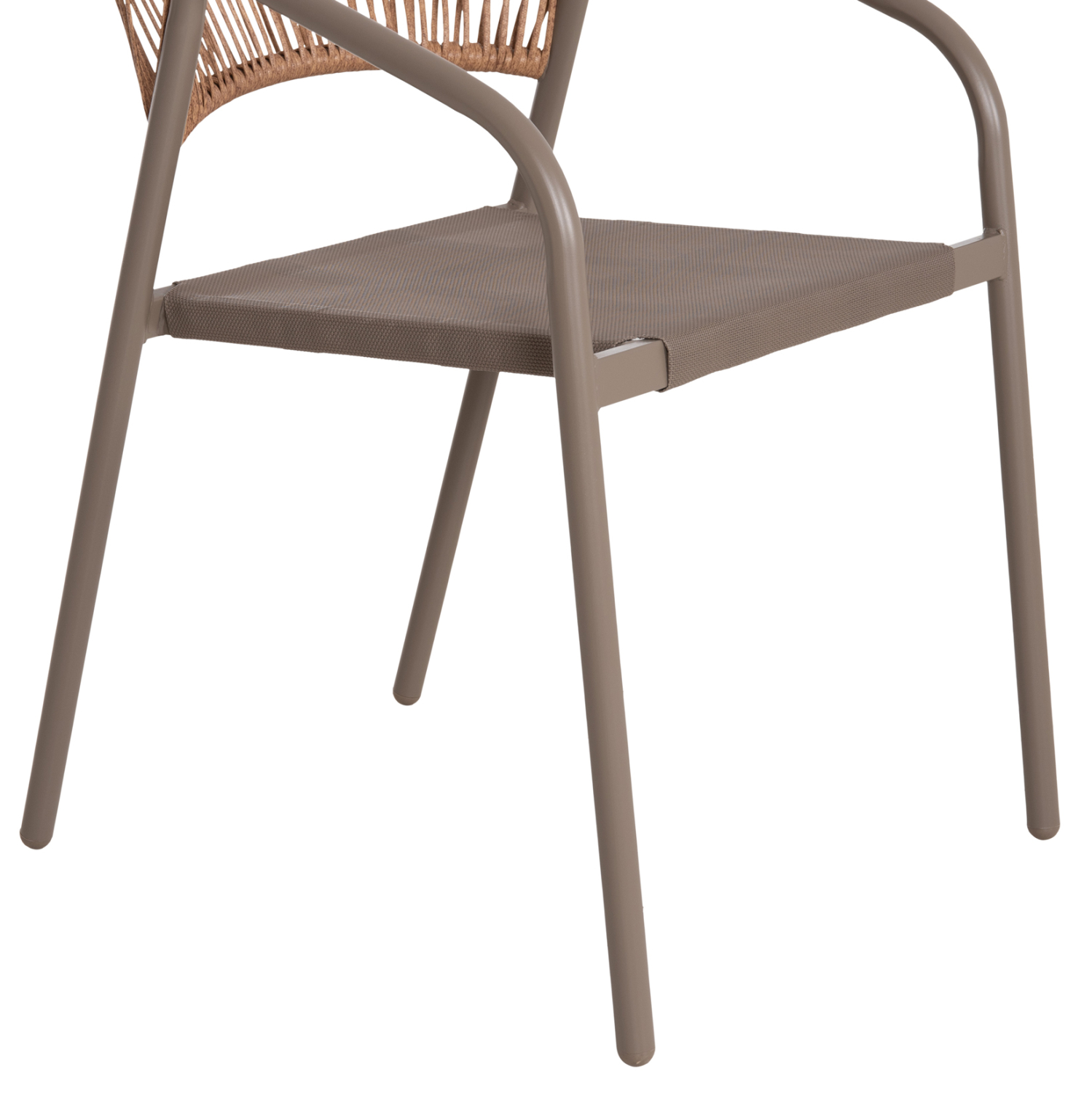 ΠΟΛΥΘΡΟΝΑ FB96430.04 ΣΑΜΠΑΝΙ ΜΕΤΑΛΛΟ & TEXTILENE--ΜΠΕΖ P.E.RATTAN 53x58x75Υεκ - Image 9