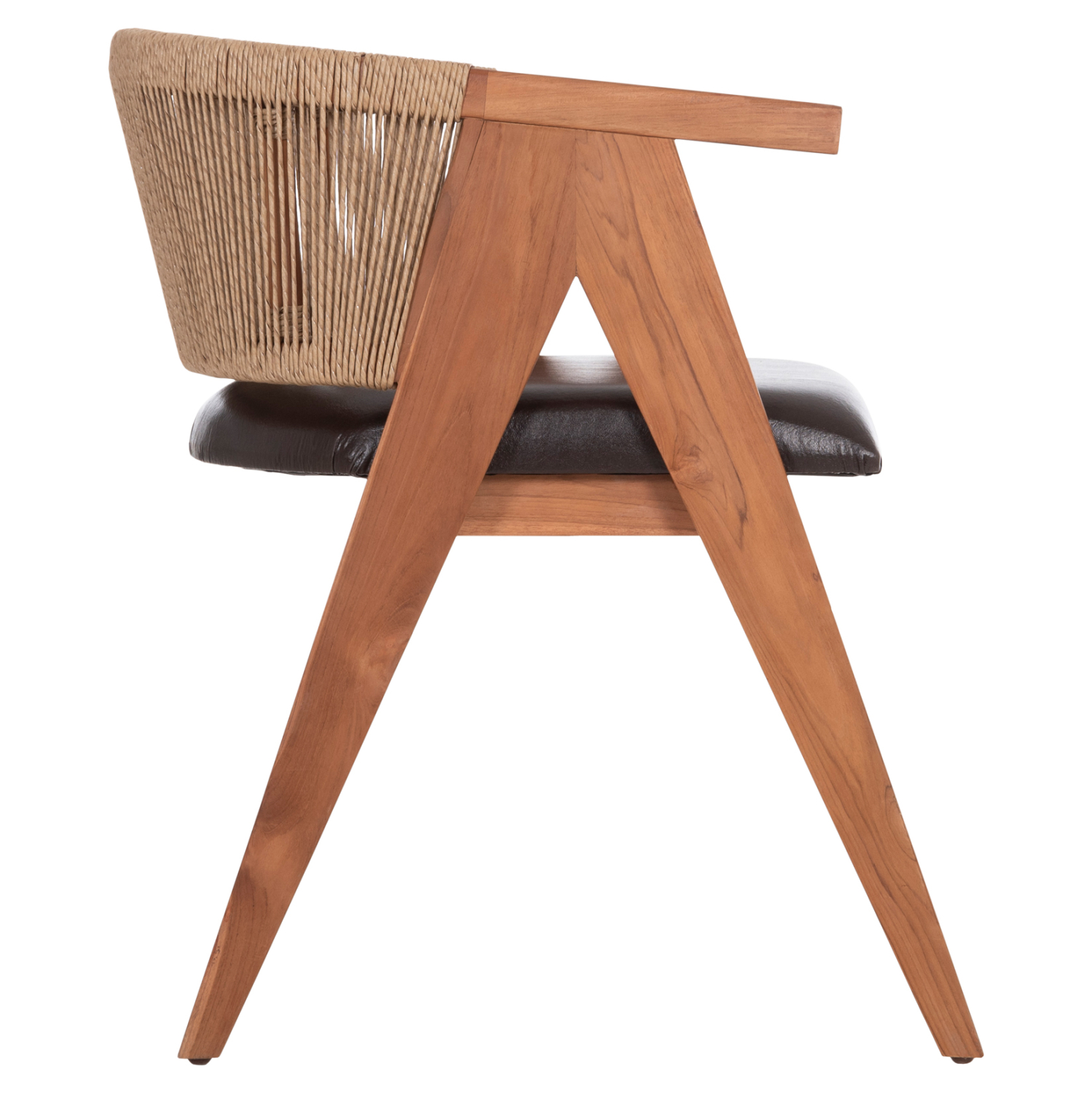 ΠΟΛΥΘΡΟΝΑ ΤΡΑΠΕΖΑΡΙΑΣ FB918238.11 ΞΥΛΟ ΤΕΑΚ-ΚΑΦΕ PU-ΣΧΟΙΝΙ 60x67x76Υεκ. - Image 4