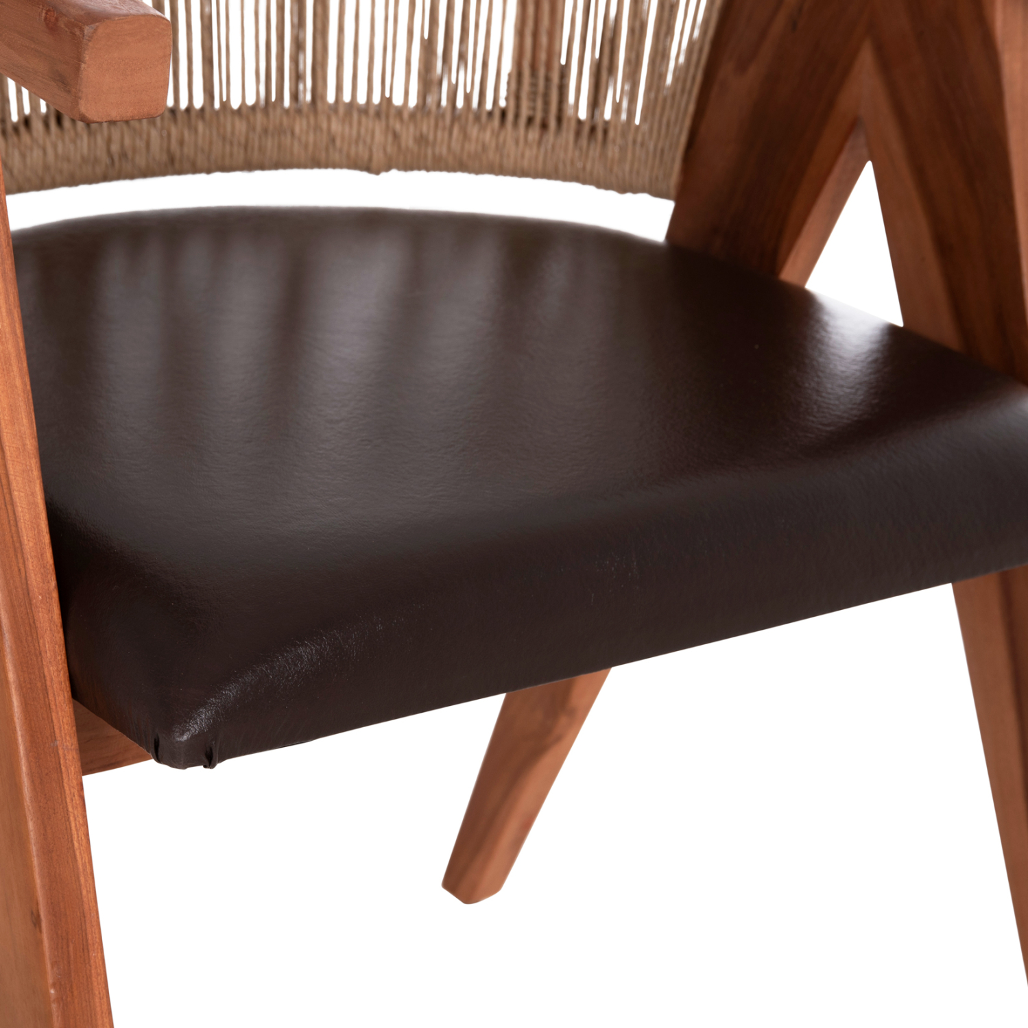 ΠΟΛΥΘΡΟΝΑ ΤΡΑΠΕΖΑΡΙΑΣ FB918238.11 ΞΥΛΟ ΤΕΑΚ-ΚΑΦΕ PU-ΣΧΟΙΝΙ 60x67x76Υεκ. - Image 8