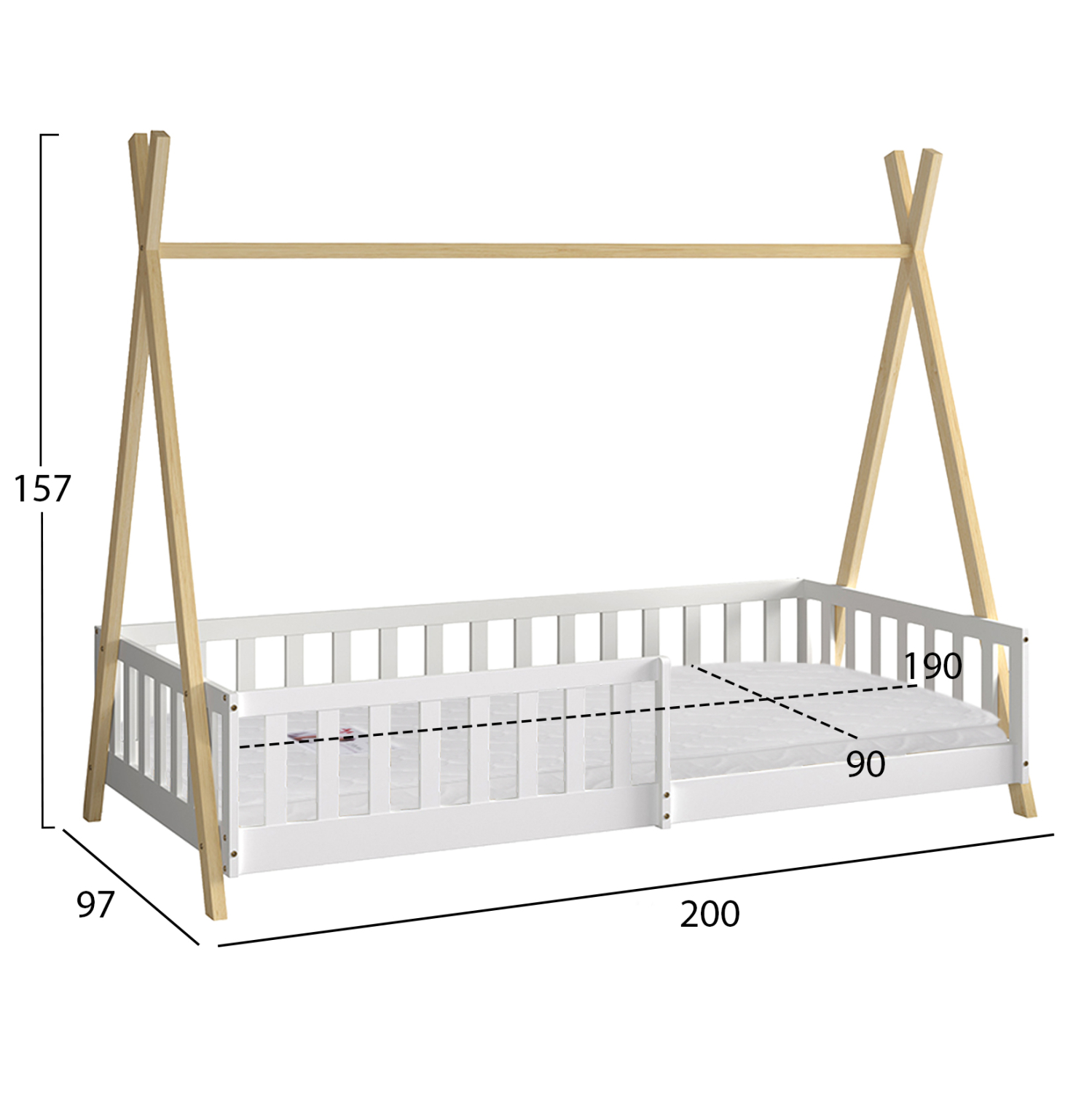 ΣΕΤ ΠΑΙΔΙΚΟΥ ΔΩΜΑΤΙΟΥ 6TMX FB921337 ΞΥΛΟ ΠΕΥΚΟΥ--ΜΕΛΑΜΙΝΗ-ΛΕΥΚΟ - Image 2