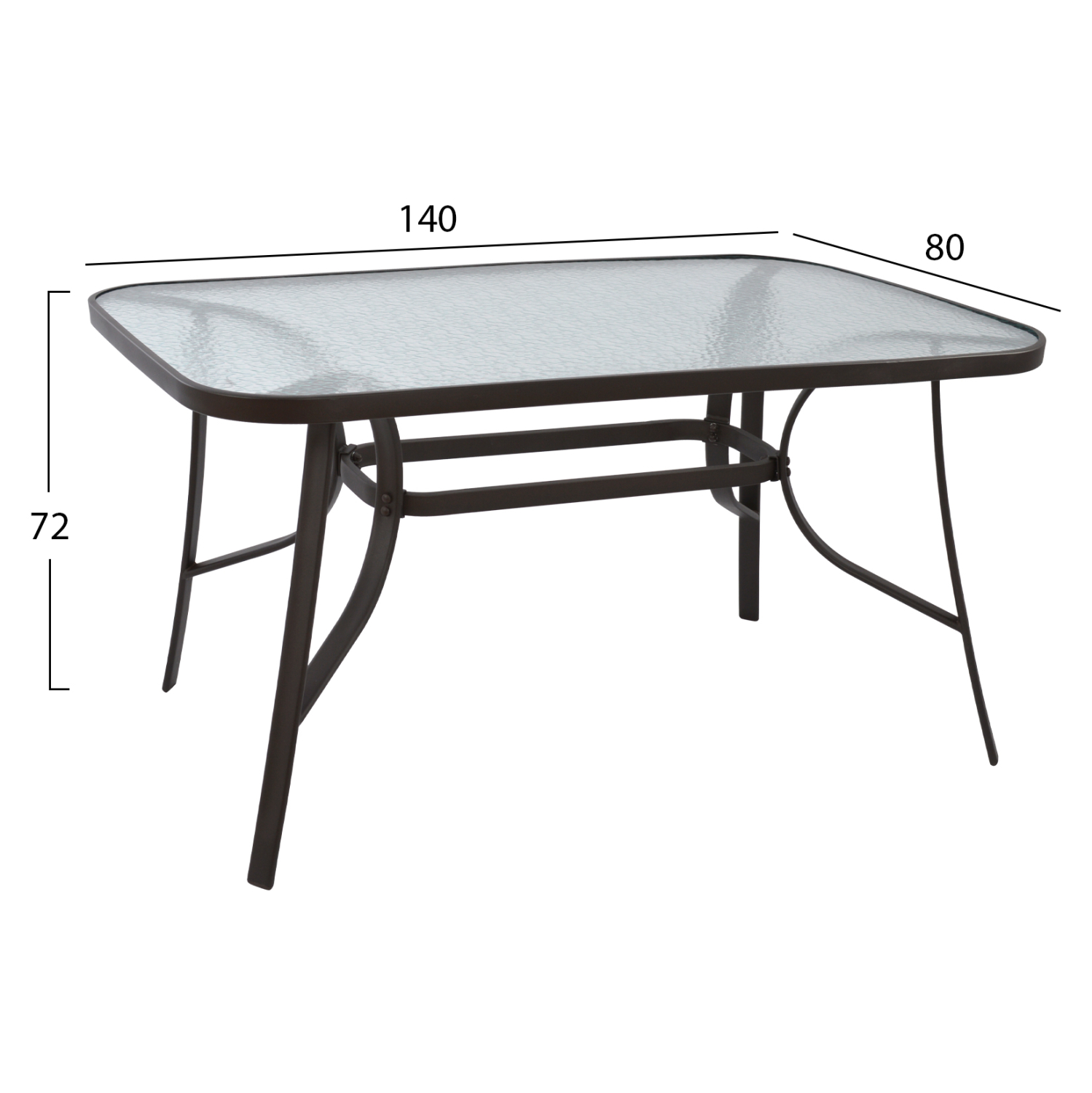 ΣΕΤ ΤΡΑΠΕΖΑΡΙΑΣ 5TMX ΤΡΑΠΕΖΙ 140Χ80Χ72Υεκ.ΚΑΙ 4 ΠΟΛΥΘΡΟΝΕΣ ΜΕΤΑΛΛΟ ΚΑΦΕ FB910562.02 - Image 2