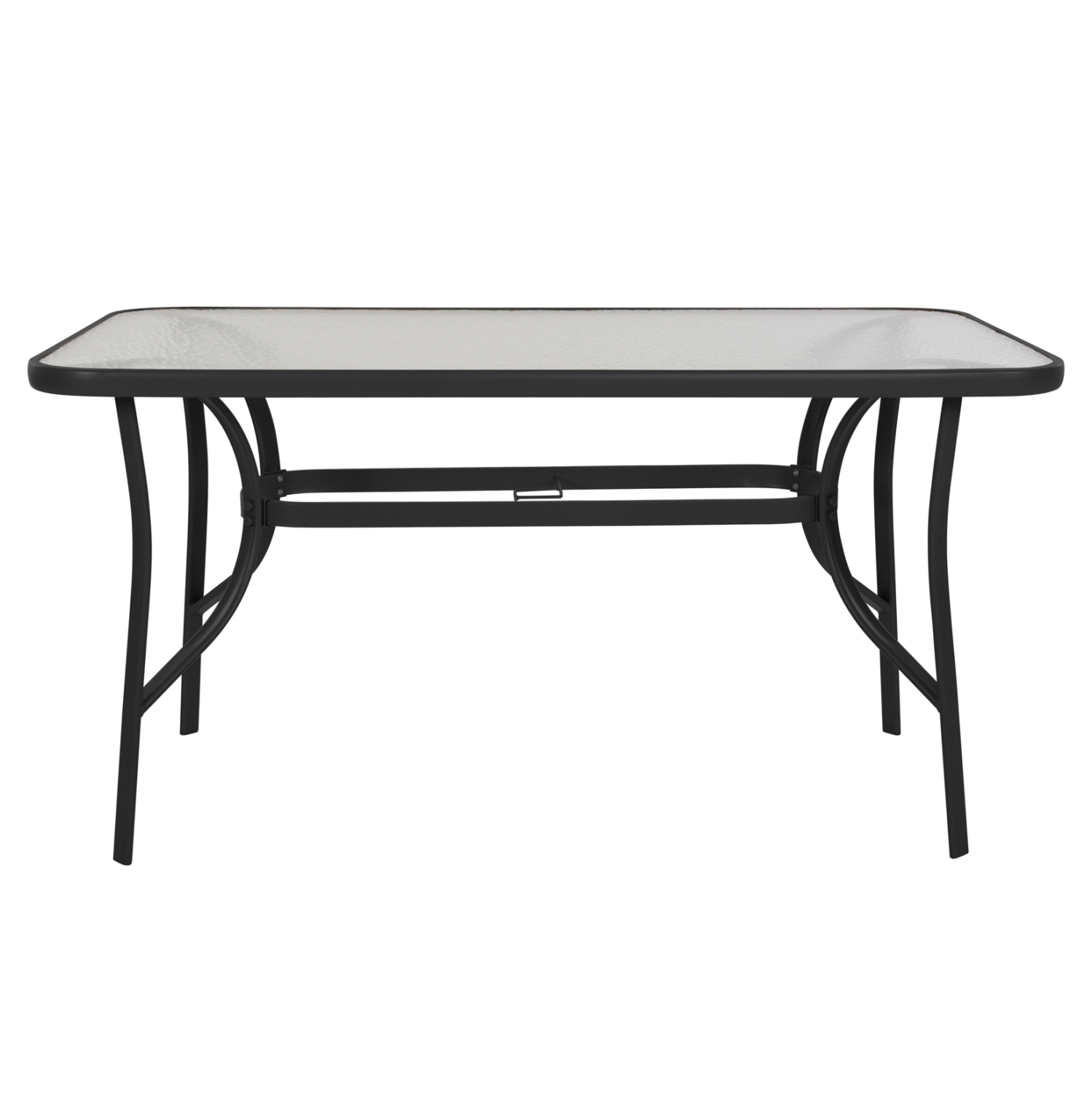 ΤΡΑΠΕΖΙ FB95106.03 ΜΑΥΡΟ ΜΕΤΑΛΛΙΚΟ ΜΕ ΓΥΑΛΙΝΗ ΕΠΙΦΑΝΕΙΑ 140Χ80Χ72Υεκ - Image 3