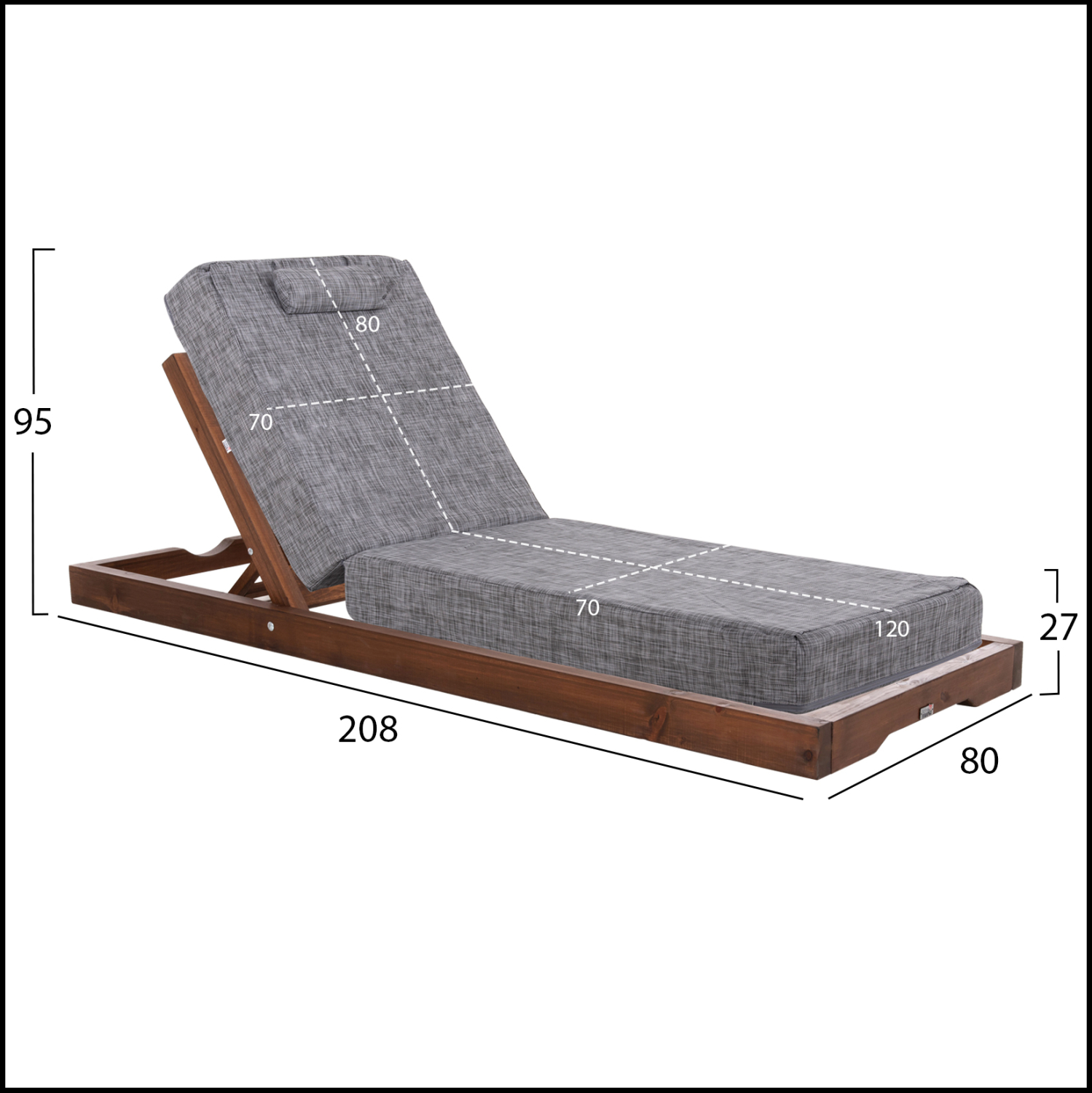 ΞΑΠΛΩΣΤΡΑ FB910622.05 ΠΕΥΚΟ ΣΕ ΚΑΡΥΔΙ-ΓΚΡΙ TEXTILEΝΕ-ΜΑΞΙΛΑΡΙ 20εκ. - Image 2