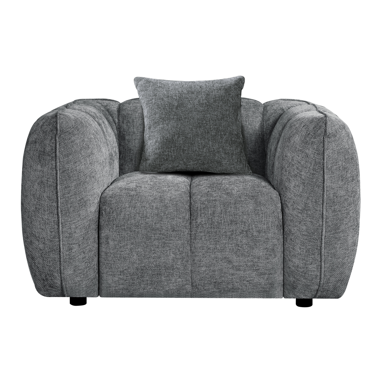 ΣΕΤ ΚΑΝΑΠΕΣ ΓΩΝΙΑ (ΔΕΞΙΑ)-ΠΟΛΥΘΡΟΝΑ LOUNGE LYKKE FB910820.01R ΓΚΡΙ ΥΦΑΣΜΑ - Image 4