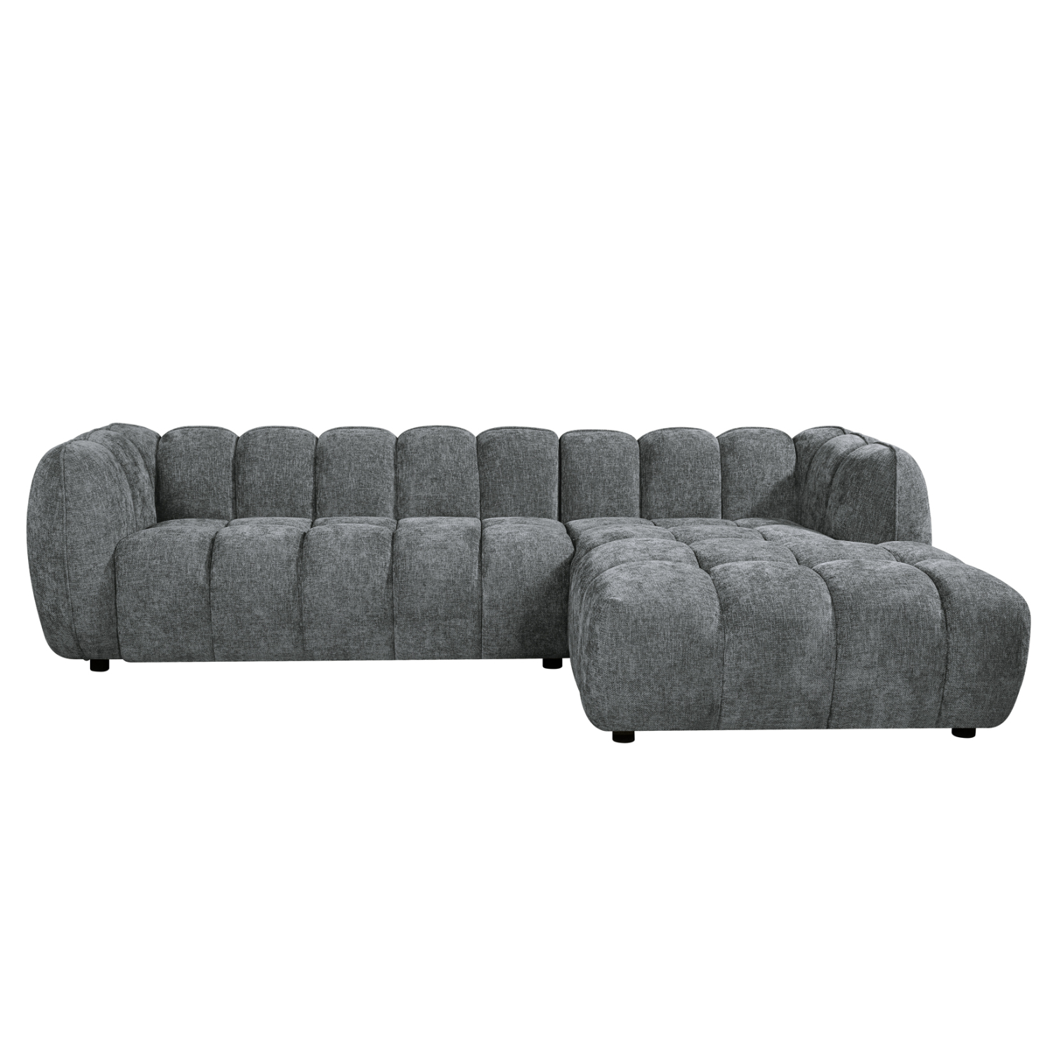 ΣΕΤ ΚΑΝΑΠΕΣ ΓΩΝΙΑ (ΔΕΞΙΑ)-ΠΟΛΥΘΡΟΝΑ LOUNGE LYKKE FB910820.01R ΓΚΡΙ ΥΦΑΣΜΑ - Image 5