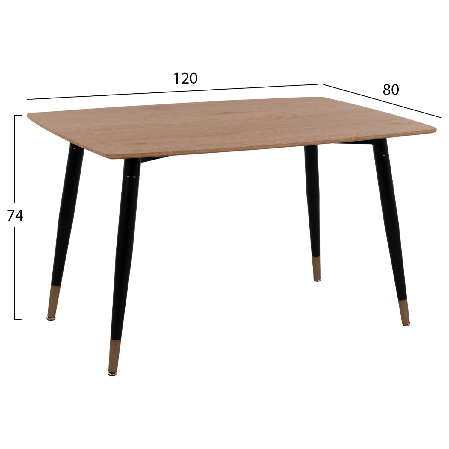 ΣΕΤ ΤΡΑΠΕΖΑΡΙΑΣ 5ΤΜΧ FB910847.02 MDF TOP ΦΥΣΙΚΟ--ΥΦΑΣΜΑ ΜΠΕΖ & ΜΕΤΑΛΛΟ ΜΑΥΡΟ - Image 2