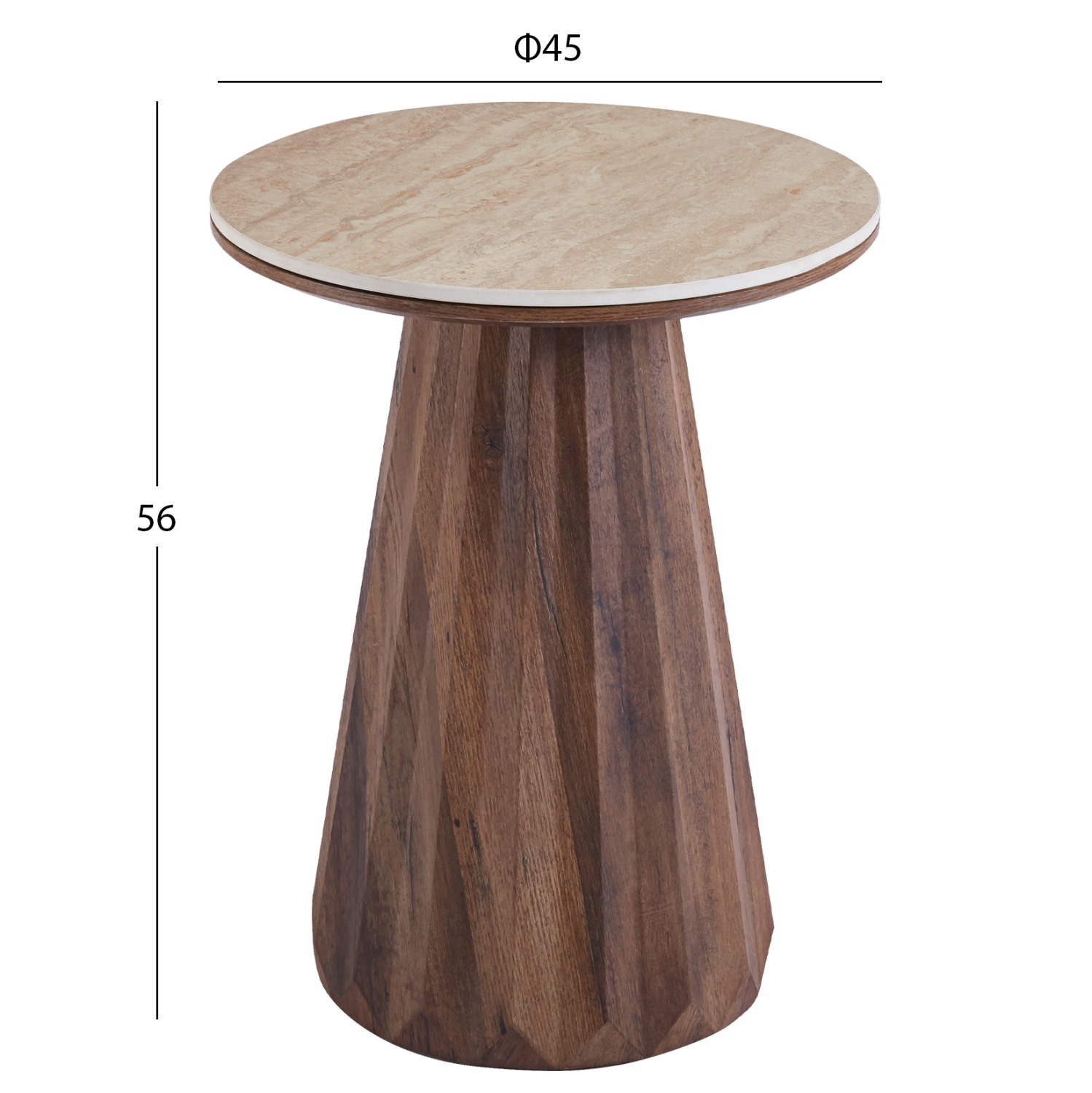 ΤΡΑΠΕΖΙΑ ΣΑΛΟΝΙΟΥ 2ΤΜΧ FB912108 ΚΕΡΑΜΙΚΑ TOP--MDF ΒΑΣΕΙΣ Φ80+Φ46εκ. - Image 4