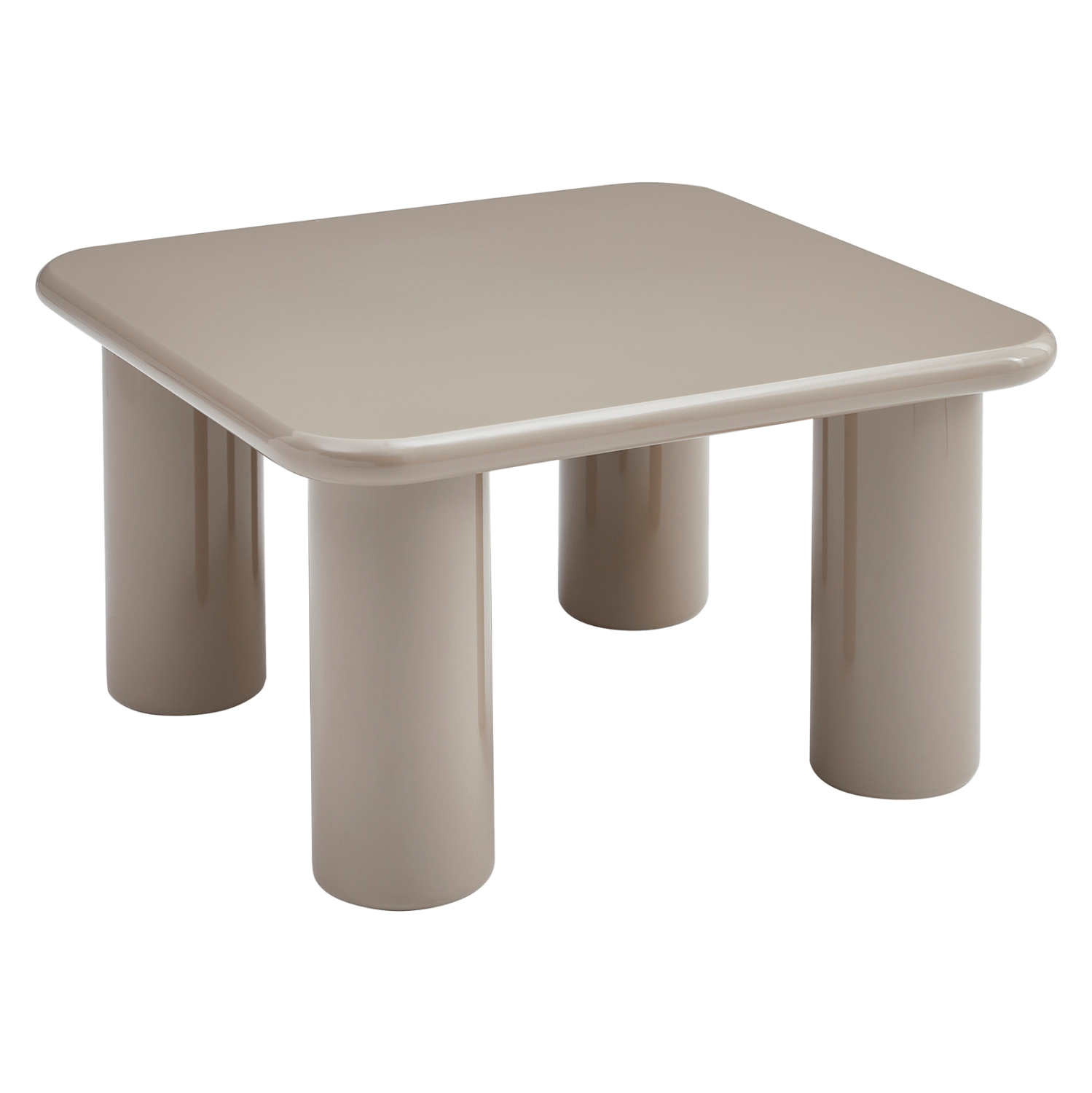 ΤΡΑΠΕΖΙ ΣΑΛΟΝΙΟΥ FB918453.05 MDF ΣΕ GLOSSY TAUPE 80x80x45Υεκ